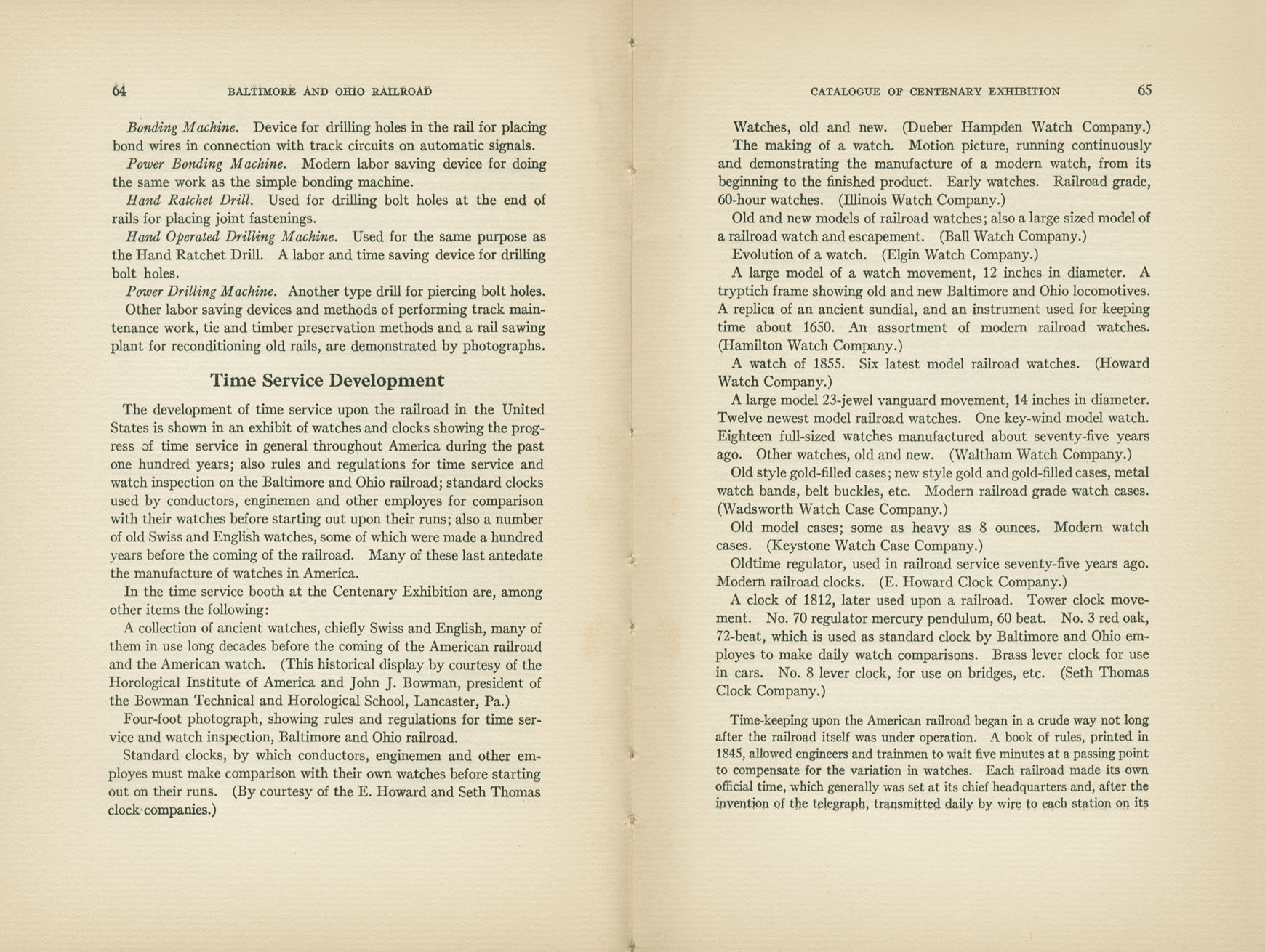 Catalogue of the Centenary Exhibition of the B&O Railroad