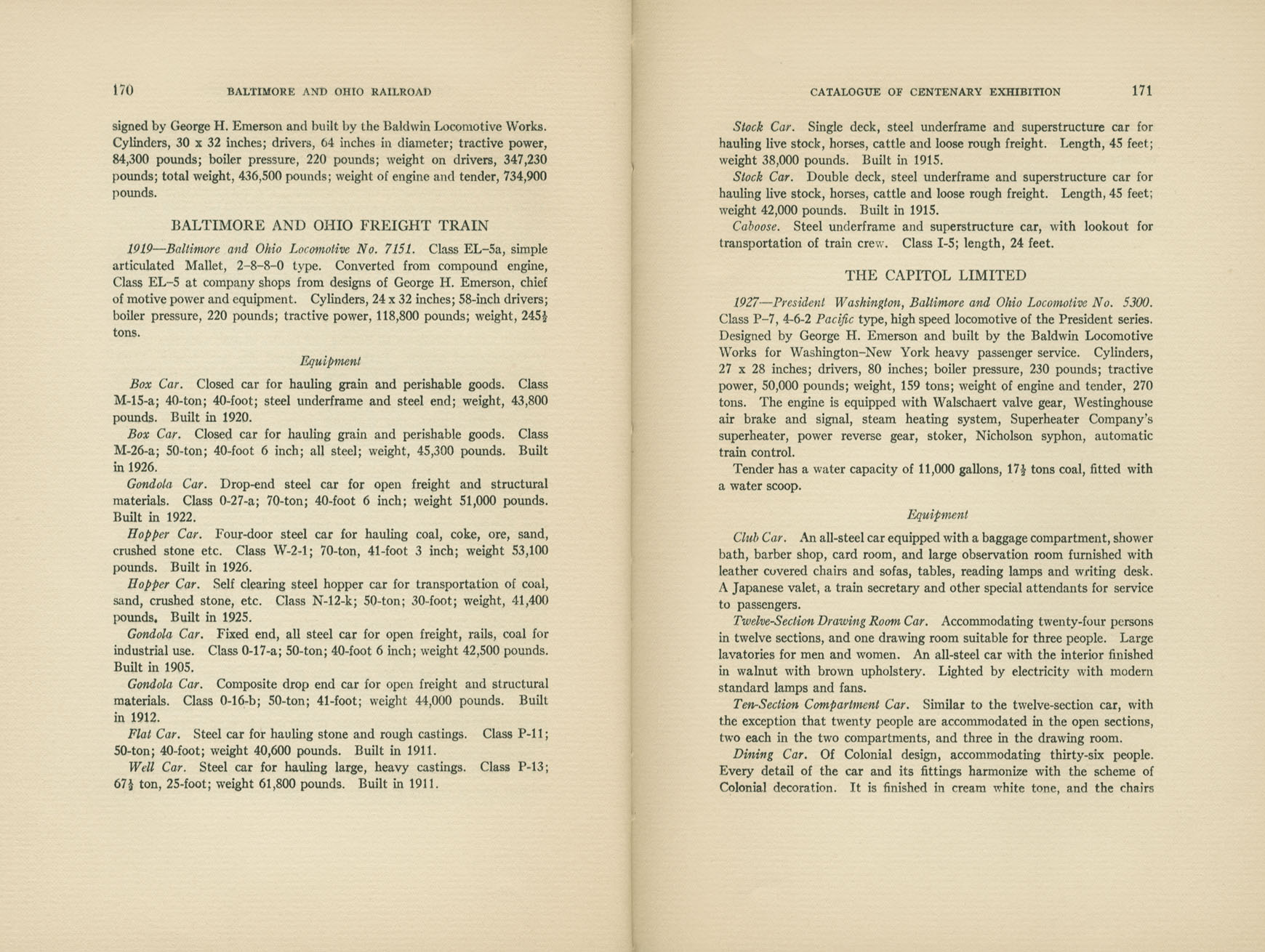 Catalogue of the Centenary Exhibition of the B&O Railroad