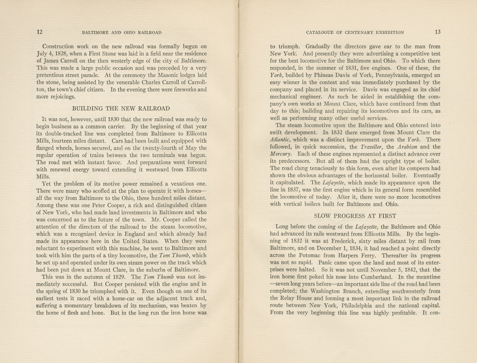 Catalogue of the Centenary Exhibition of the B&O Railroad (2nd ed)