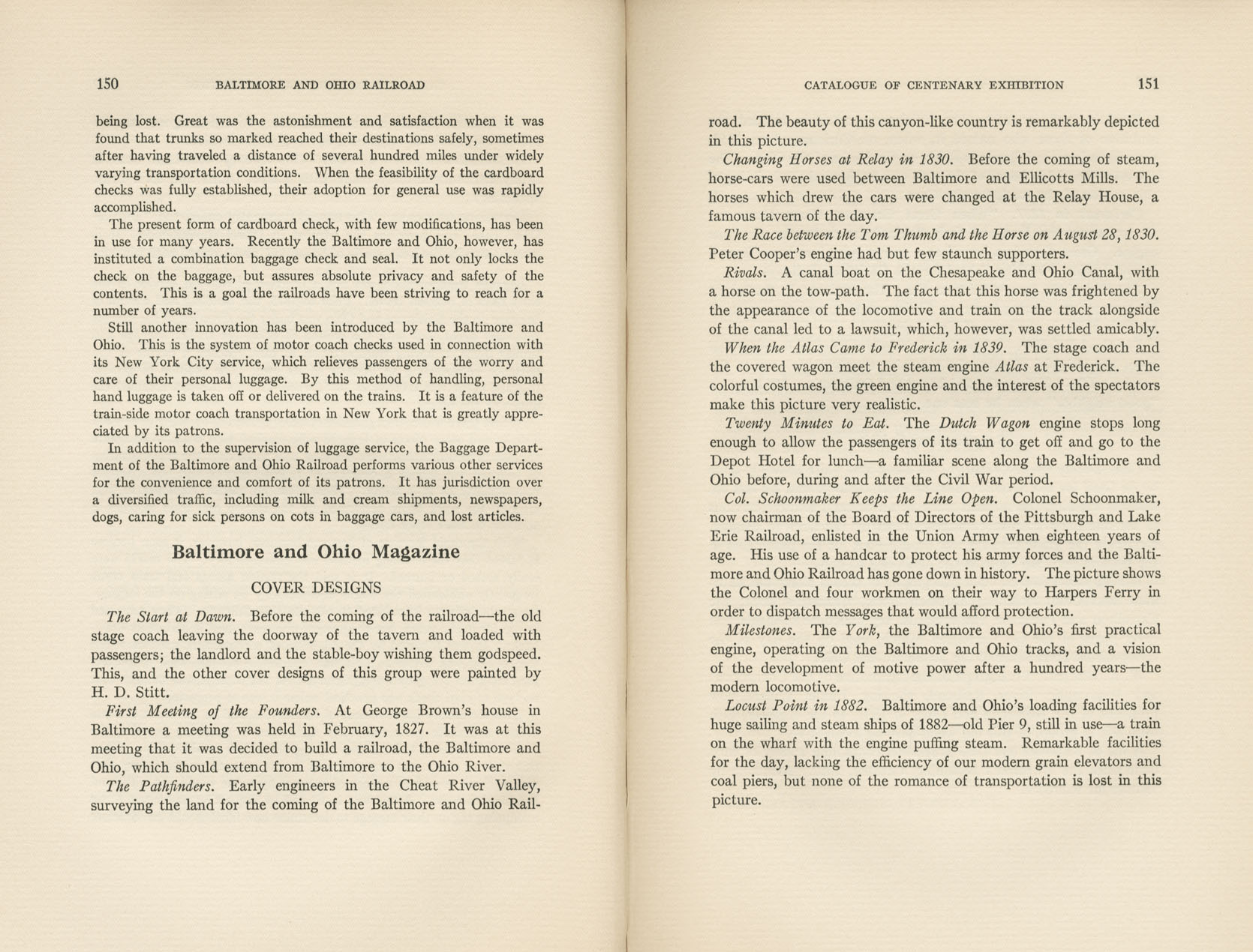 Catalogue of the Centenary Exhibition of the B&O Railroad (2nd ed)