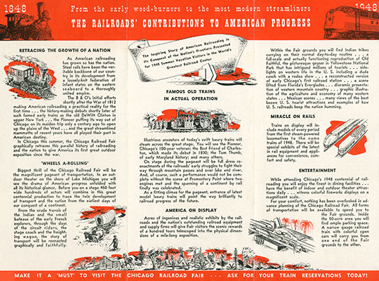 Chicago Railroad Fair 1948, Reservations