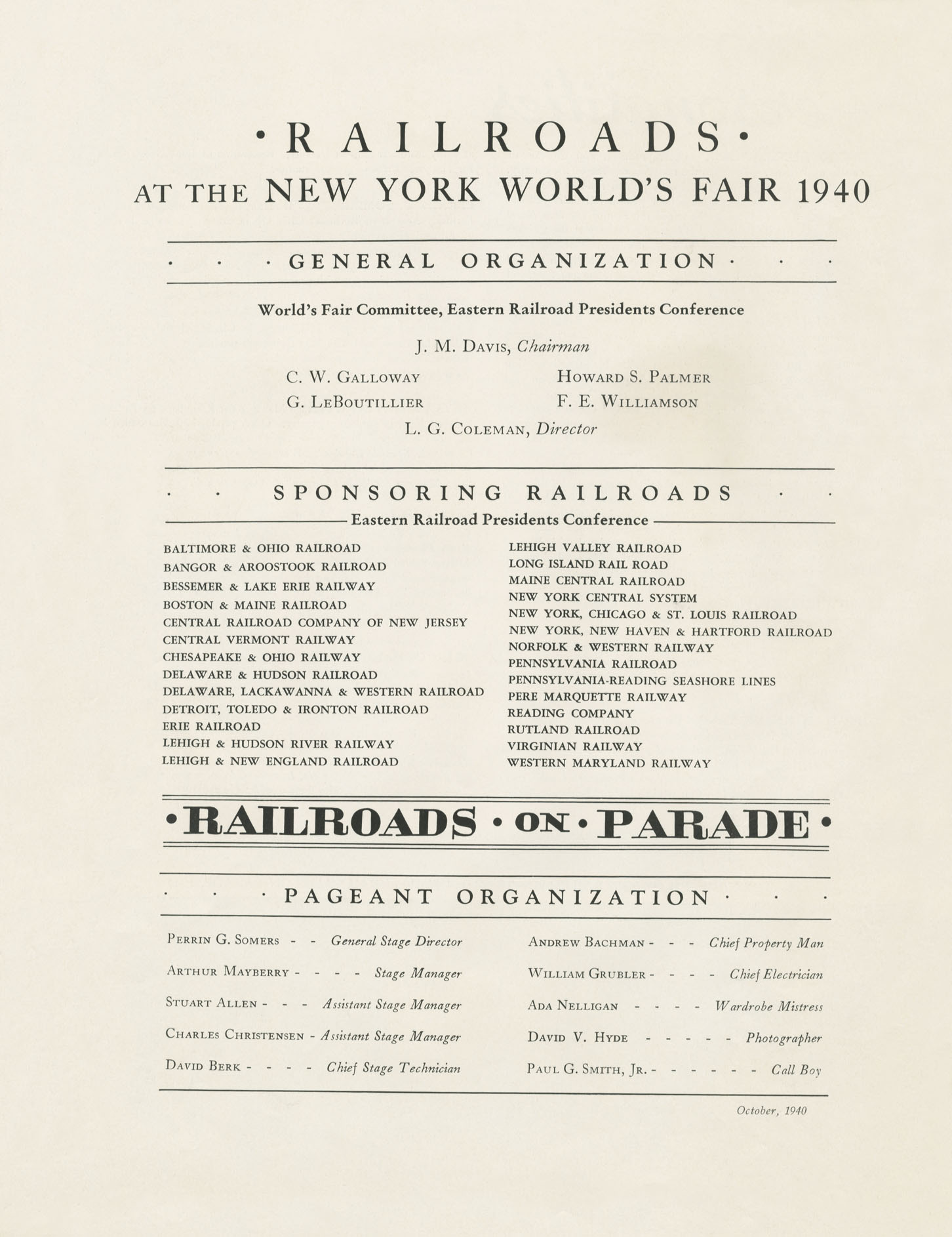 Railroads on Parade