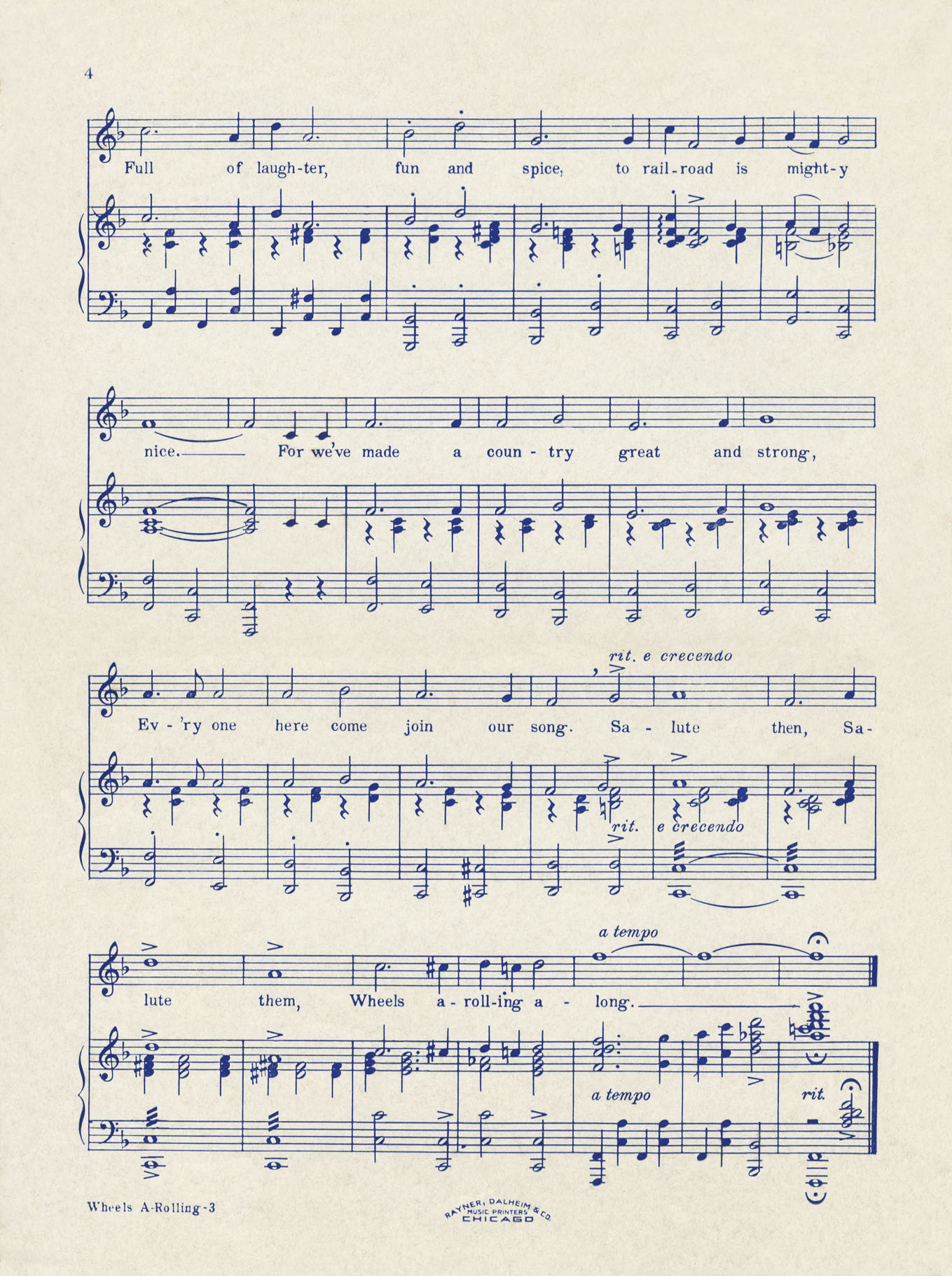 Official Song of the Chicago Railroad Fair