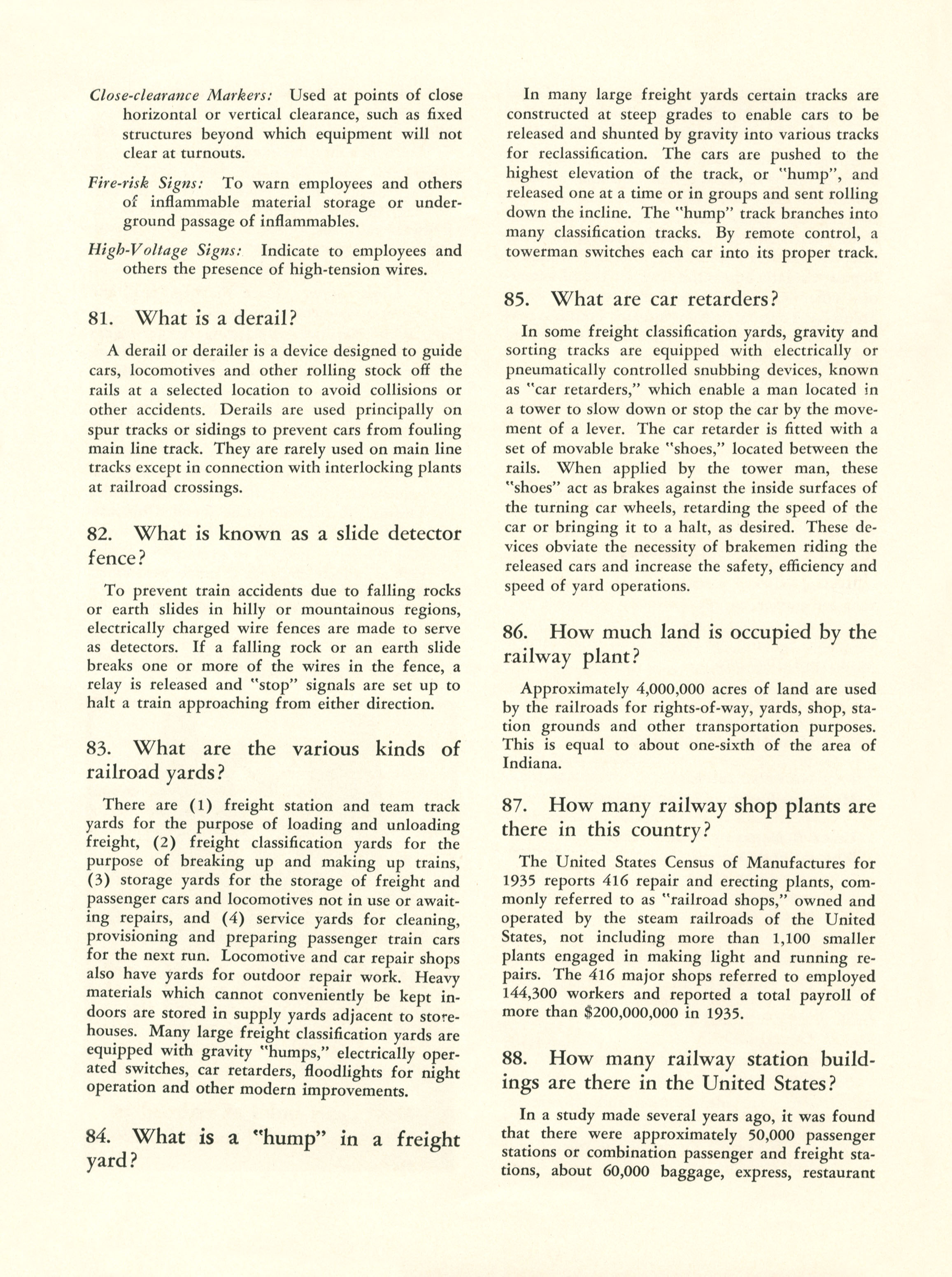 Quiz on Railroads and Railroading