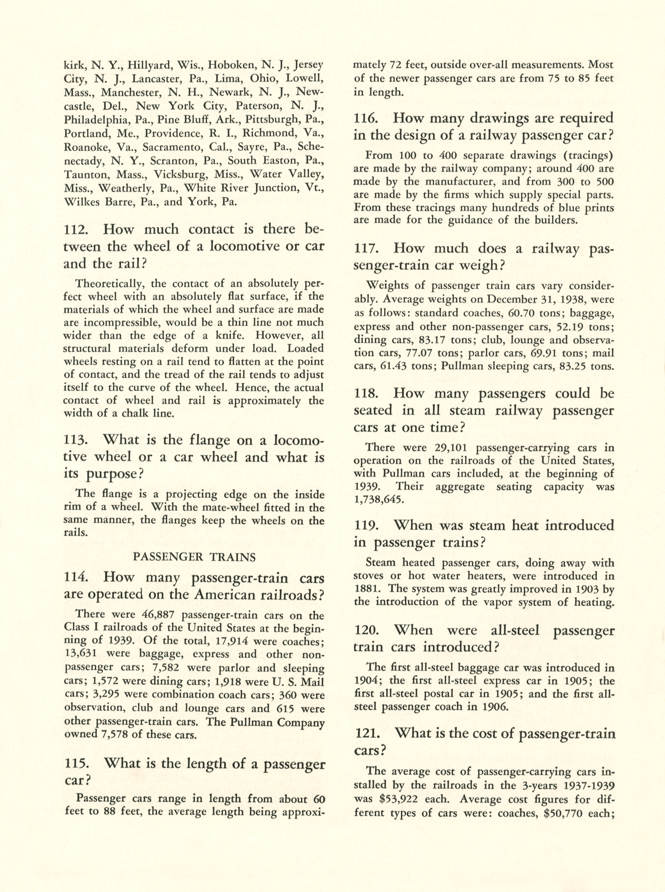 Quiz on Railroads and Railroading