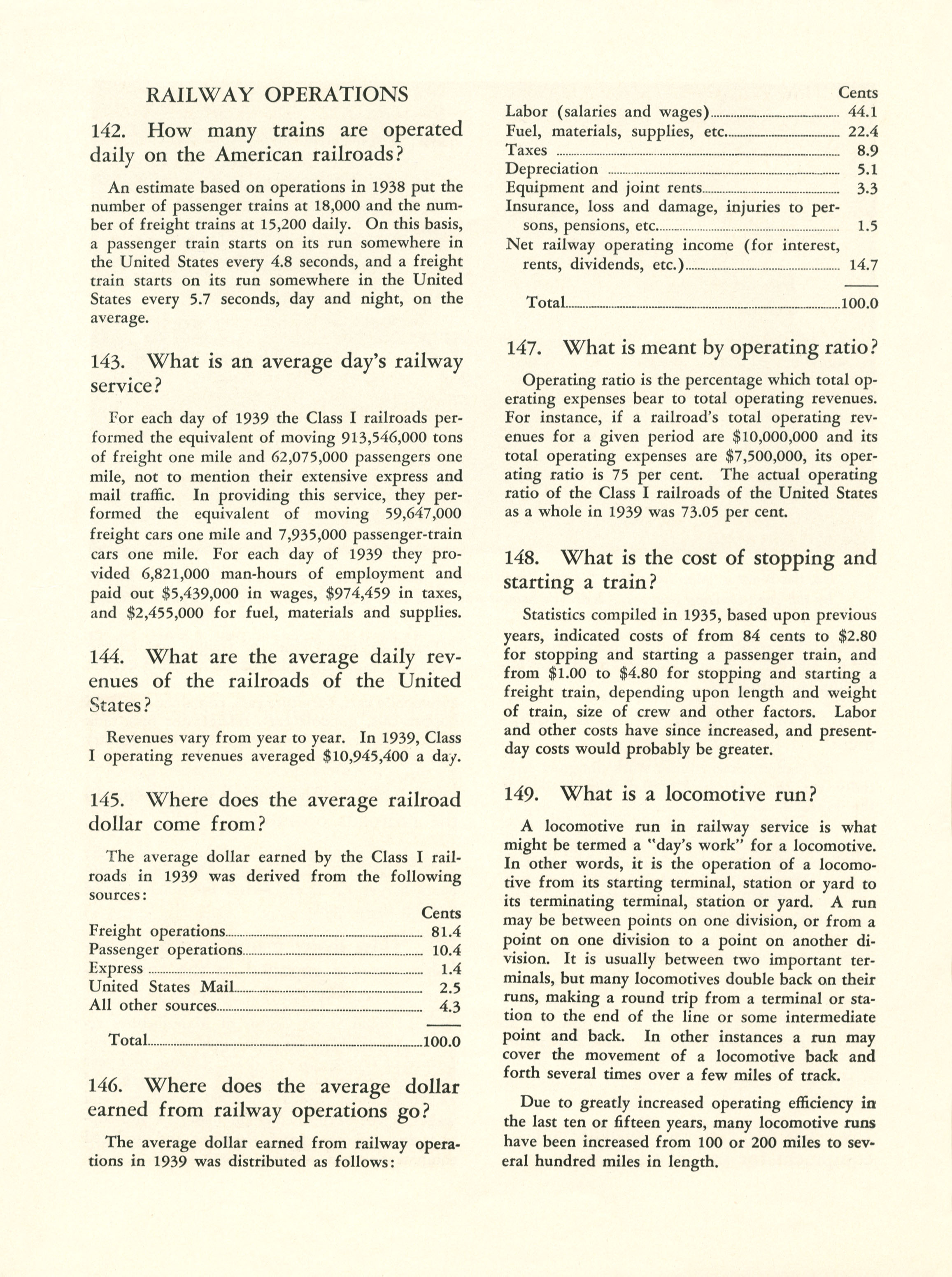 Quiz on Railroads and Railroading