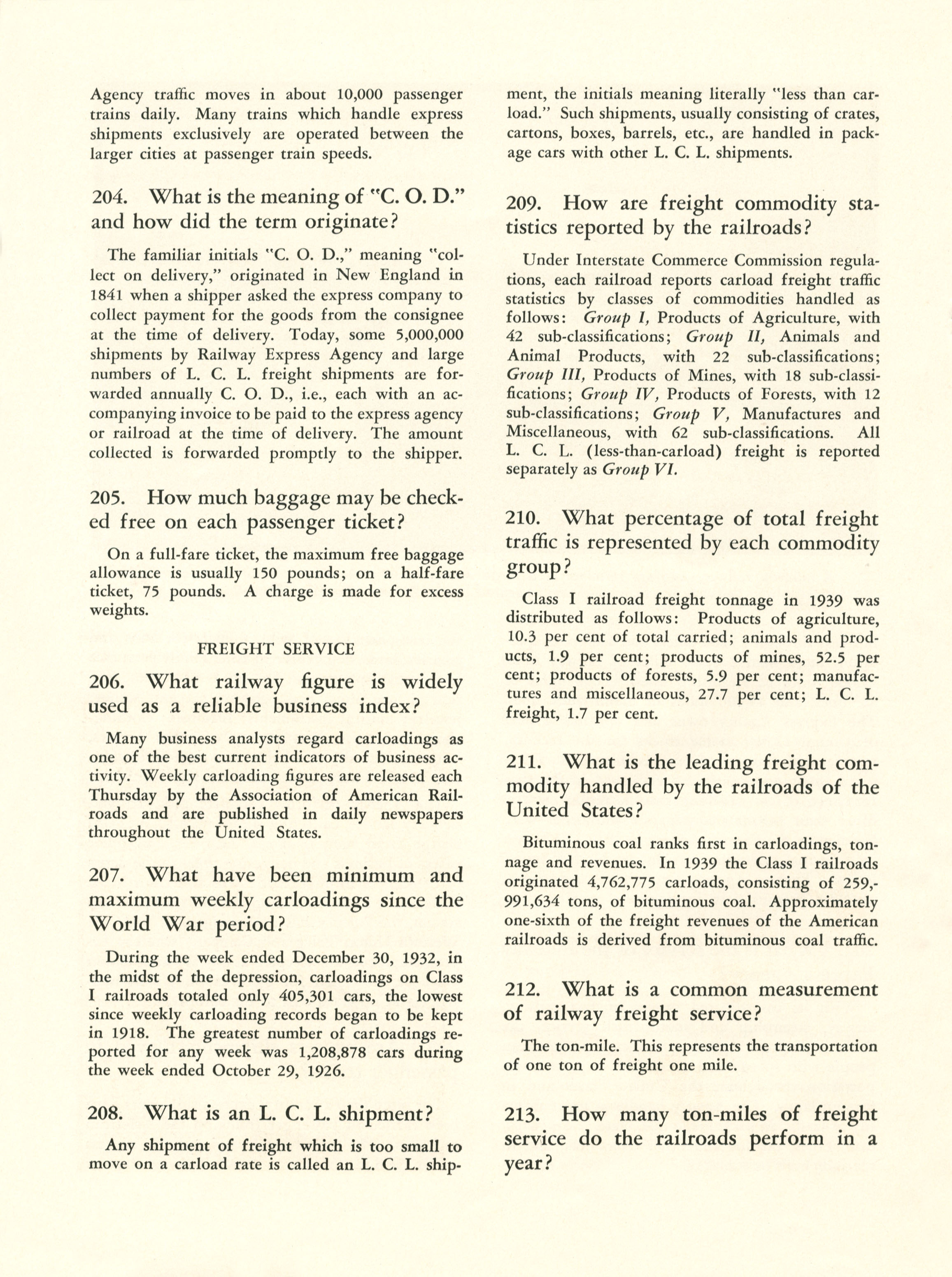 Quiz on Railroads and Railroading