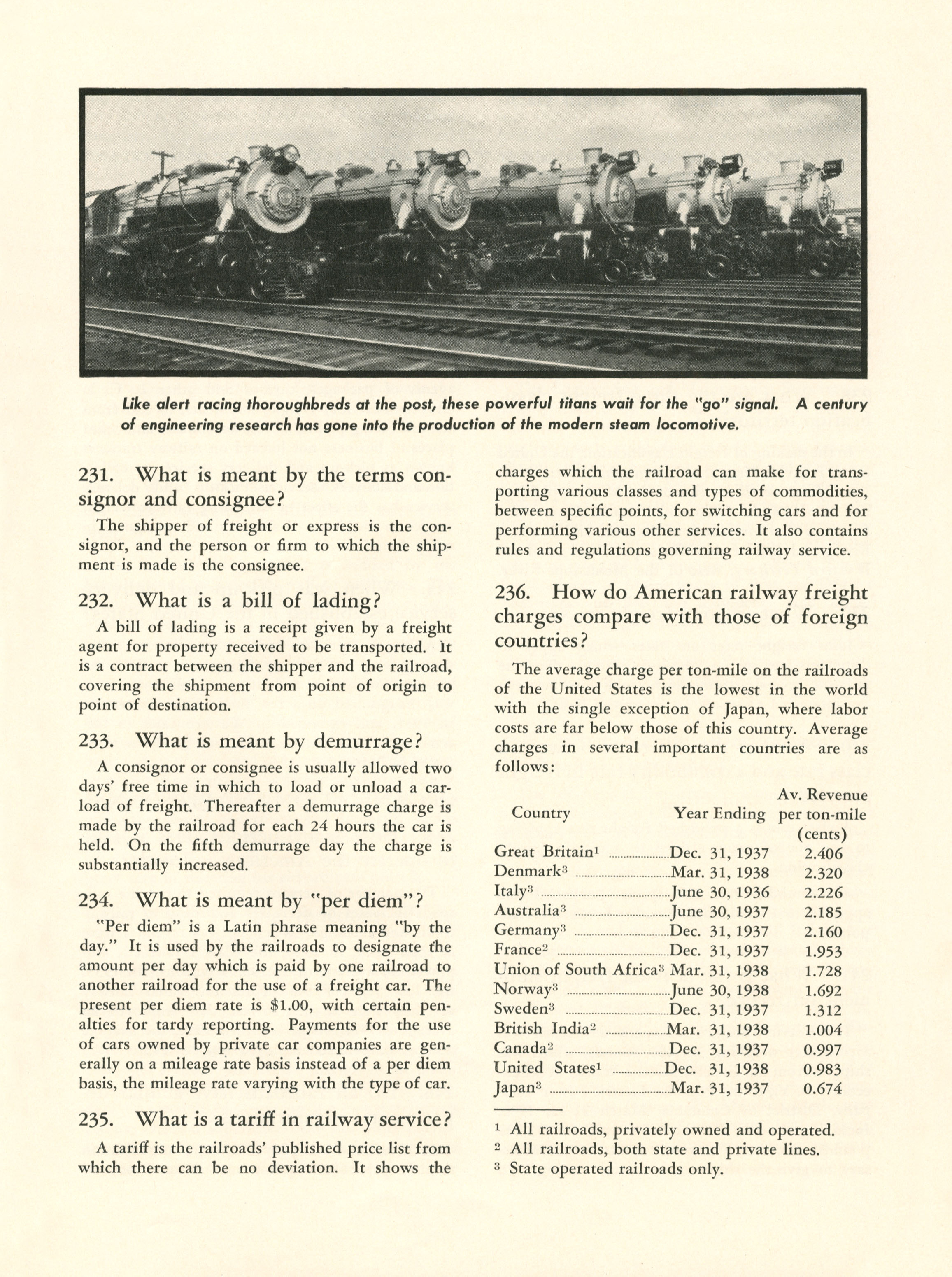 Quiz on Railroads and Railroading