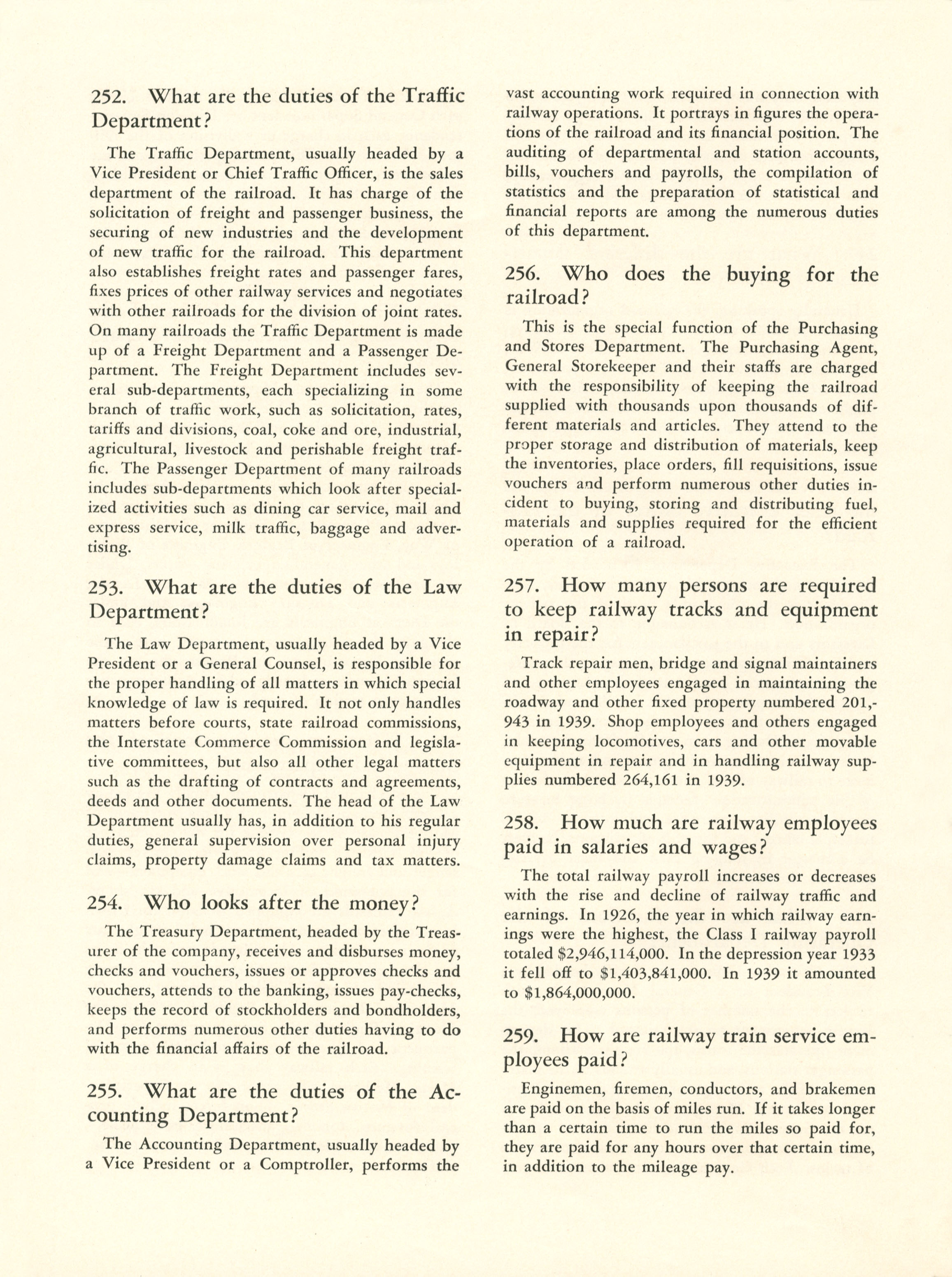 Quiz on Railroads and Railroading