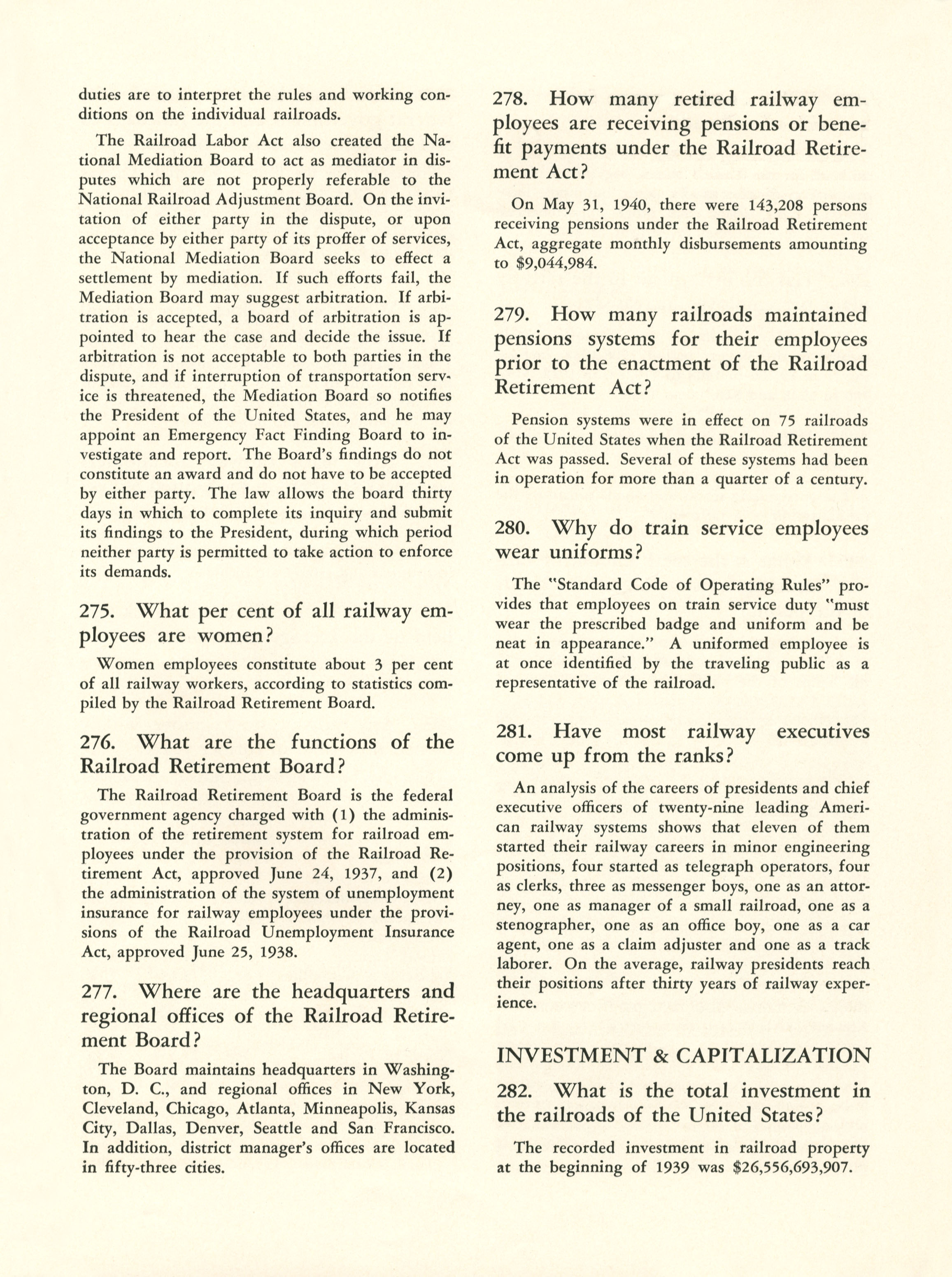 Quiz on Railroads and Railroading