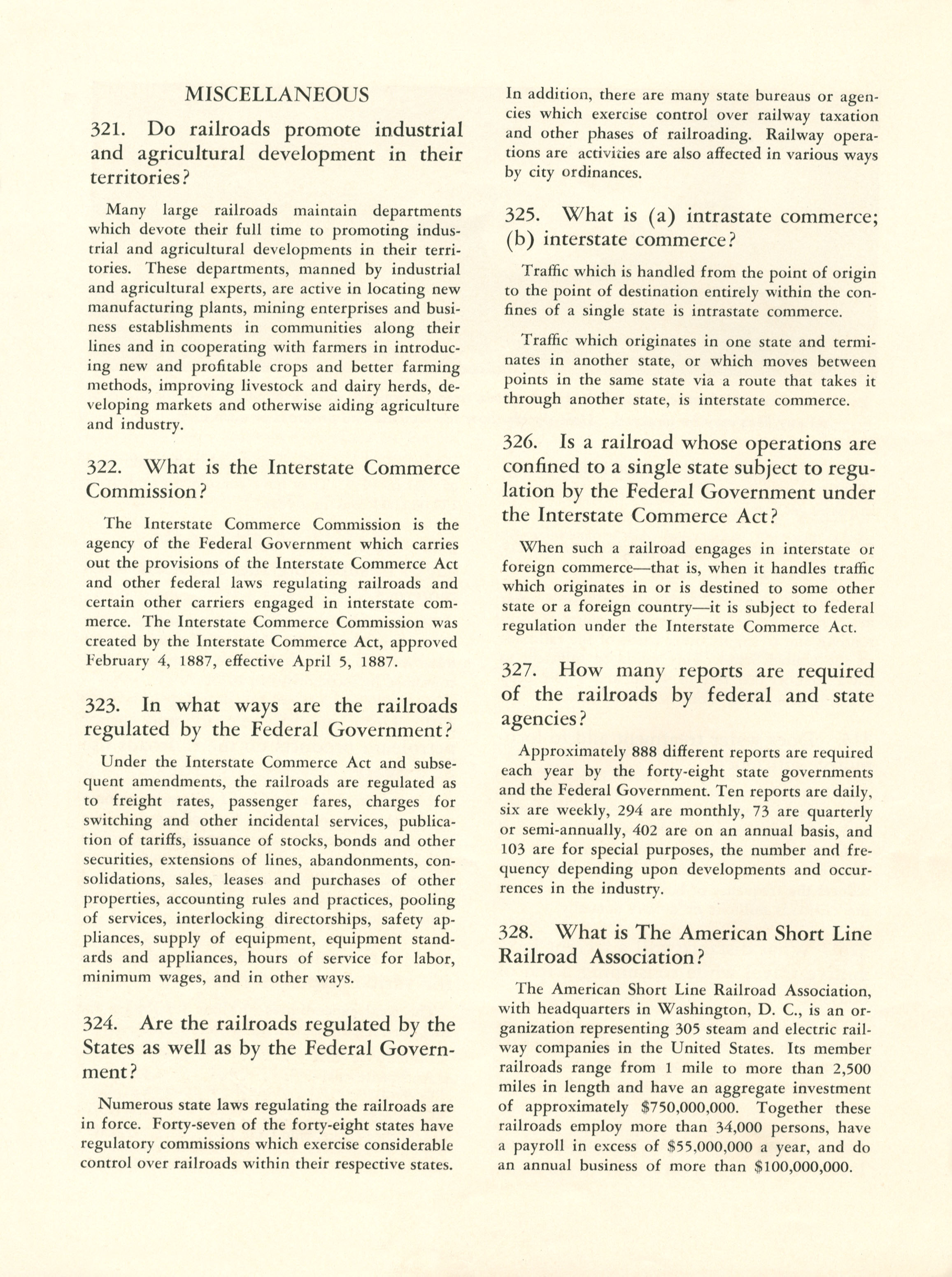 Quiz on Railroads and Railroading