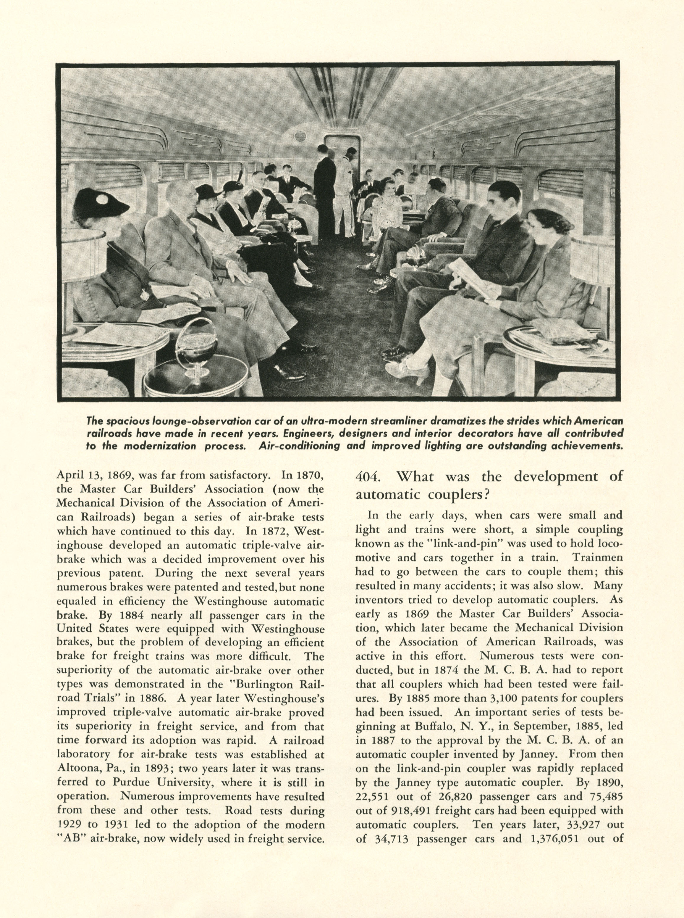 Quiz on Railroads and Railroading