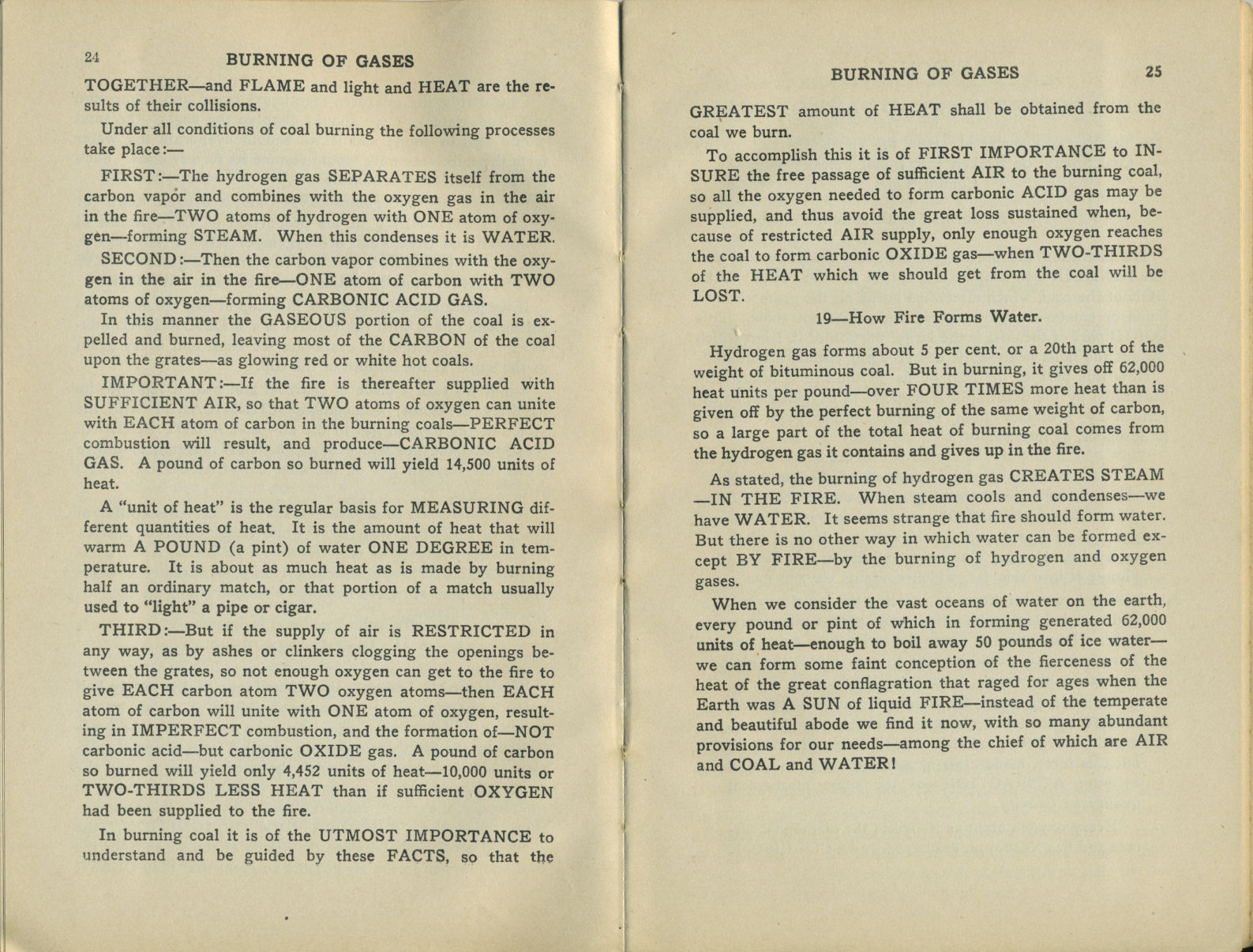 Baker, Firing With Bituminous Coal
