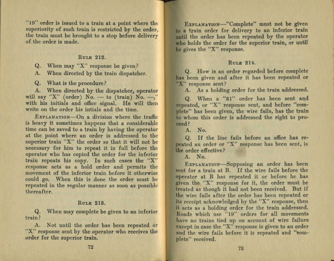 Standard Train Rule Examination