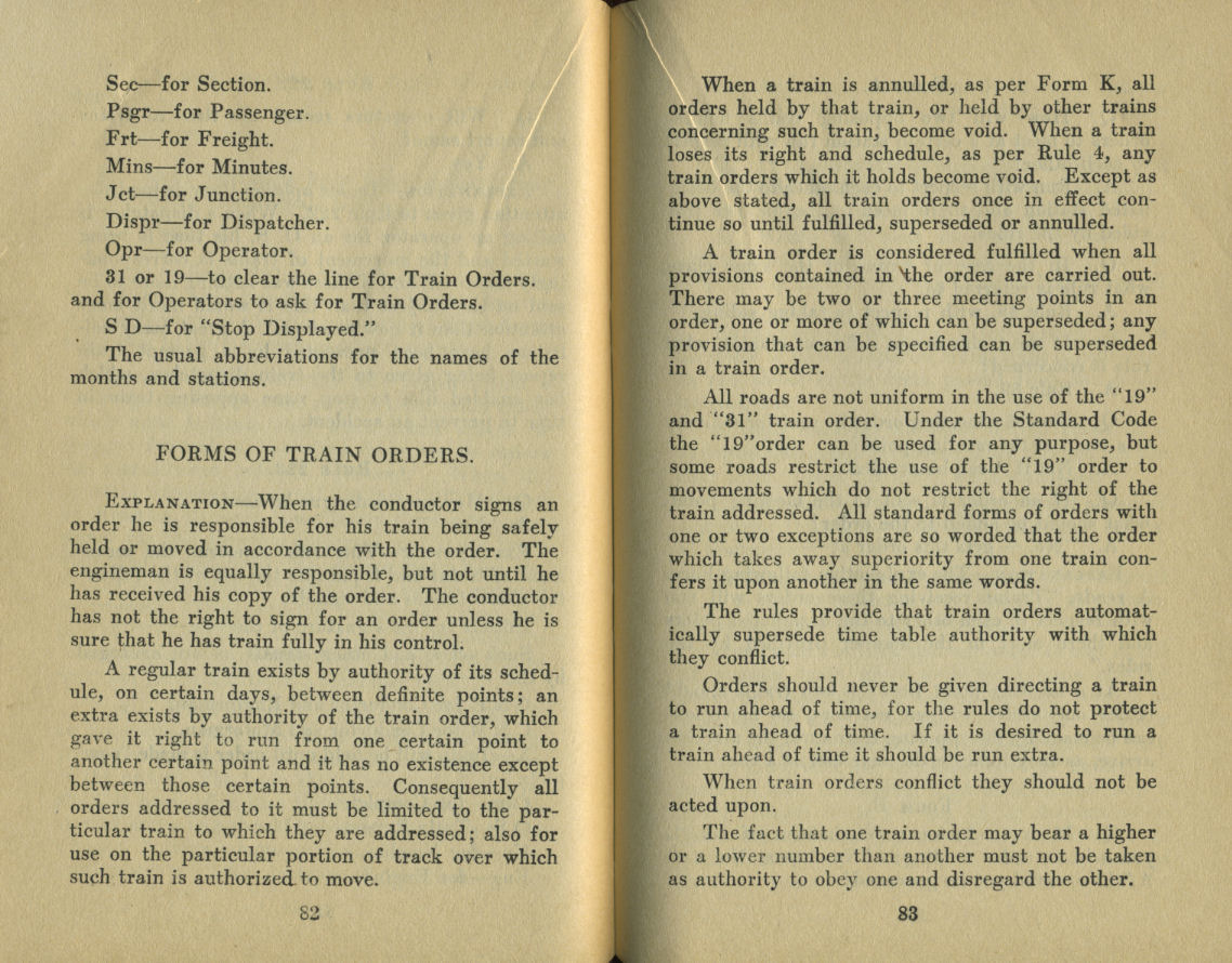 Standard Train Rule Examination