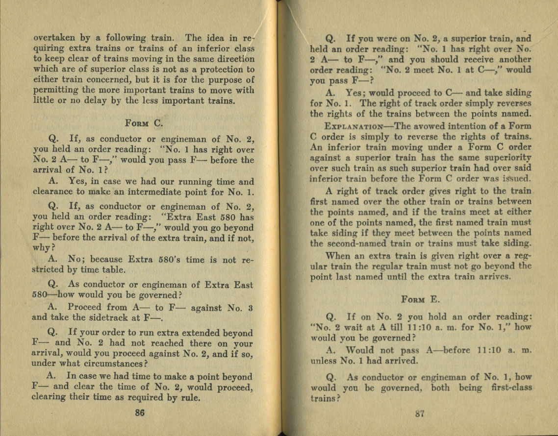 Standard Train Rule Examination