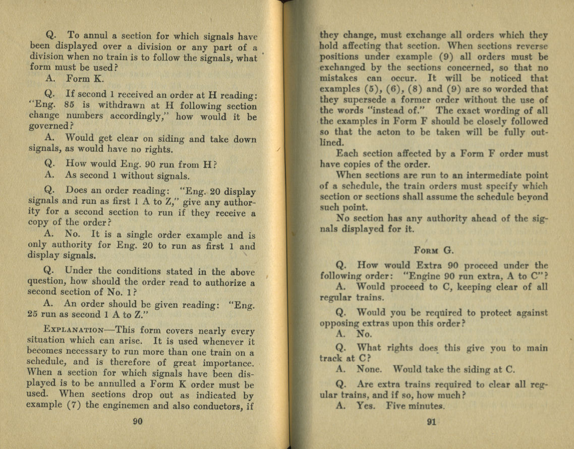 Standard Train Rule Examination