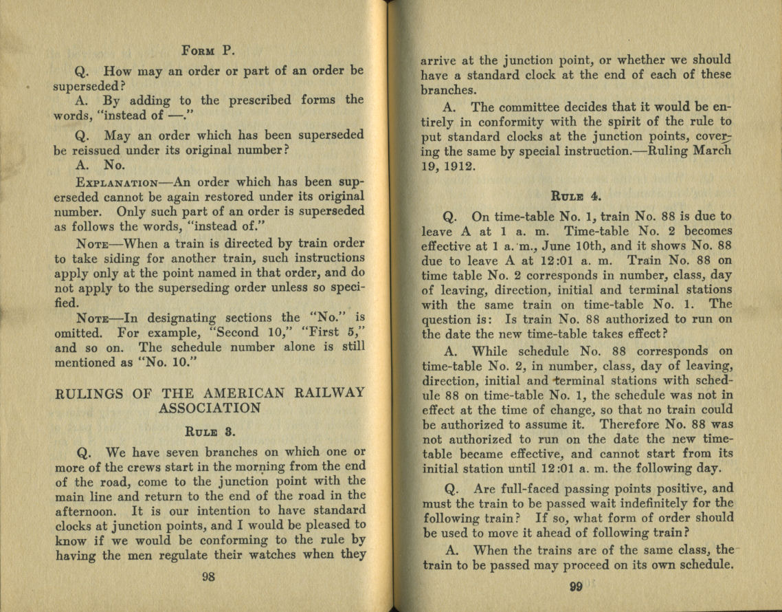 Standard Train Rule Examination