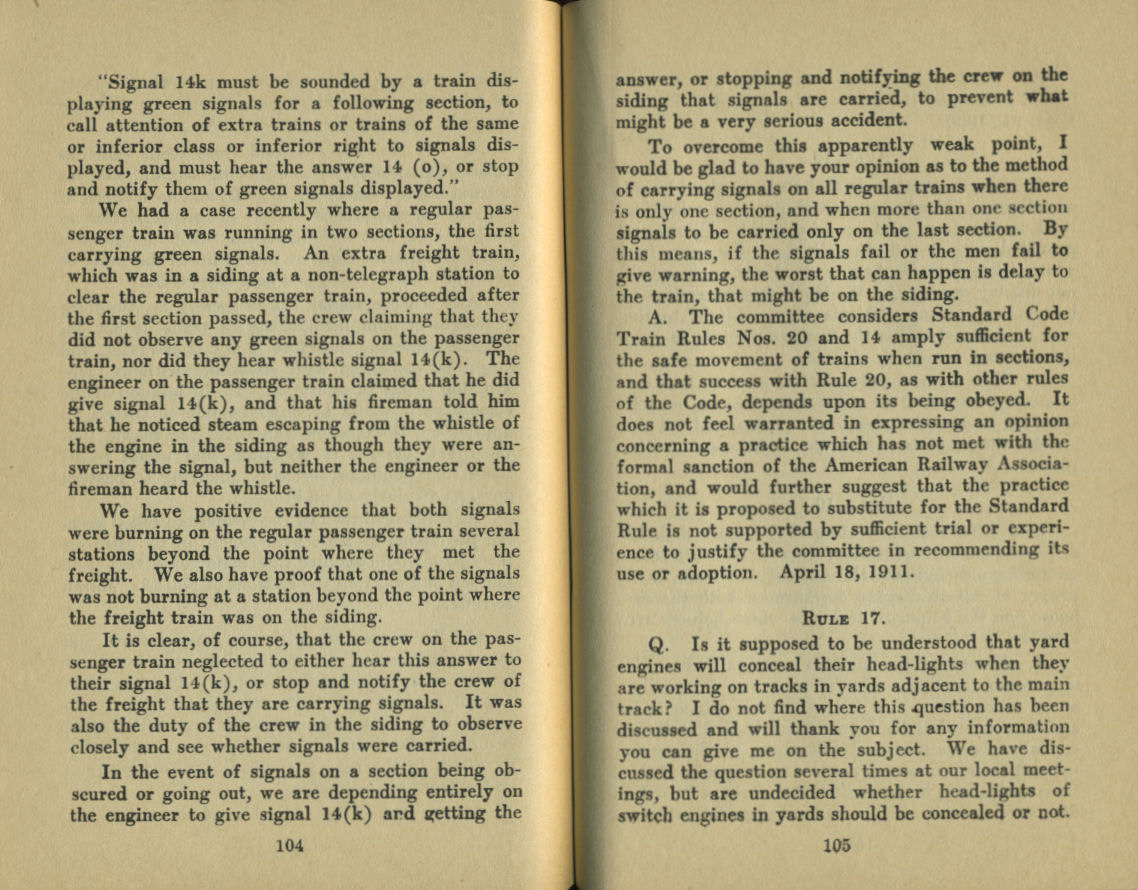 Standard Train Rule Examination