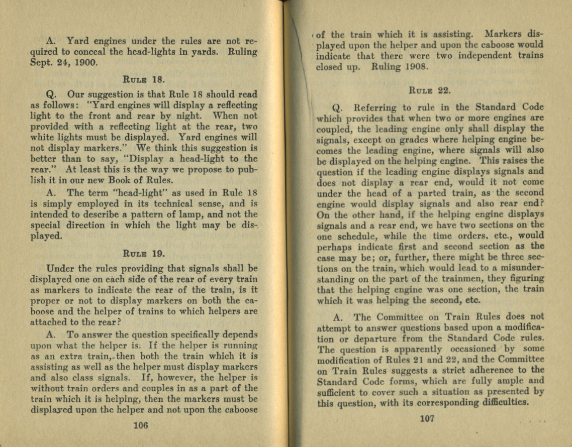 Standard Train Rule Examination