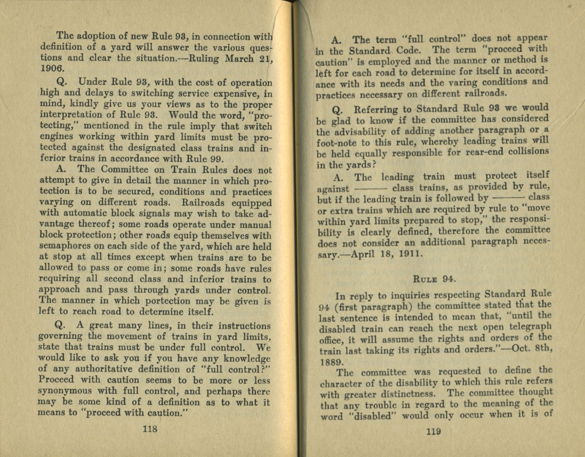 Standard Train Rule Examination