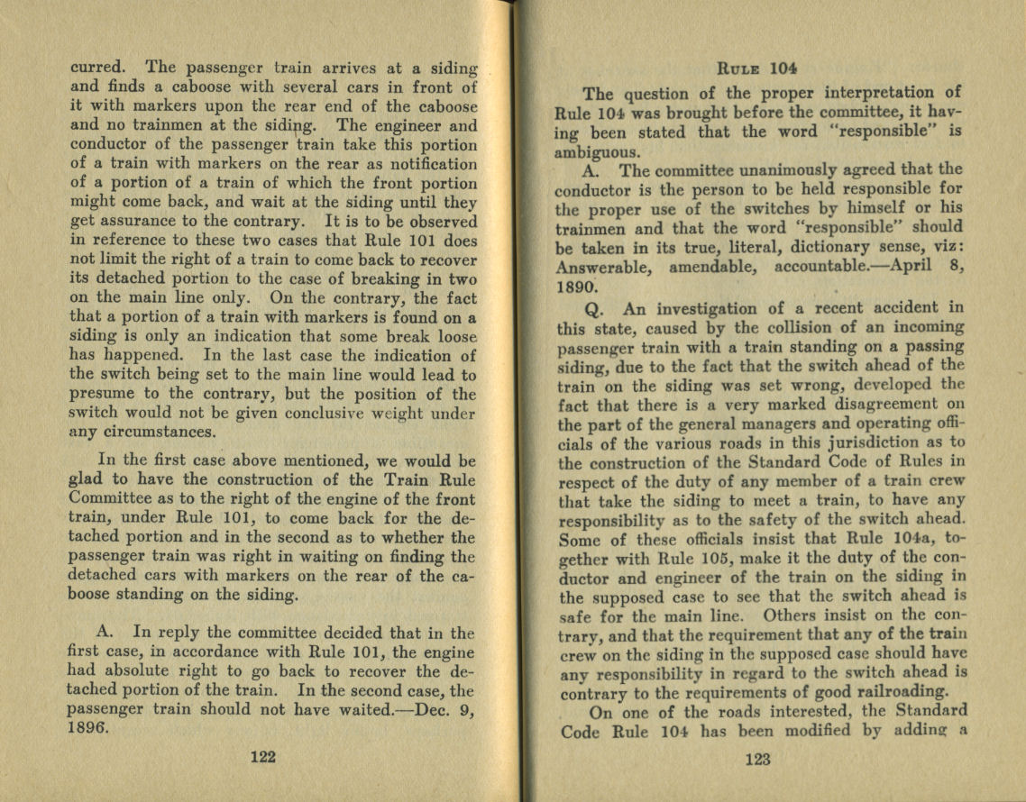 Standard Train Rule Examination