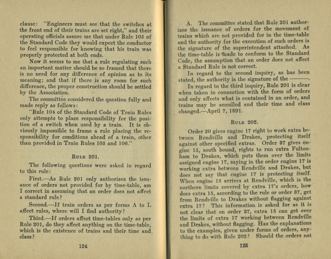 Standard Train Rule Examination