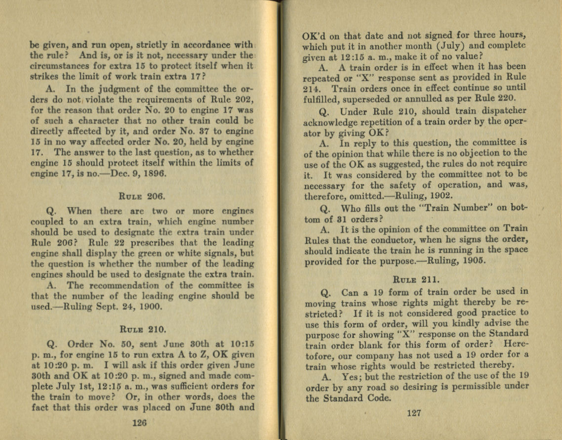 Standard Train Rule Examination