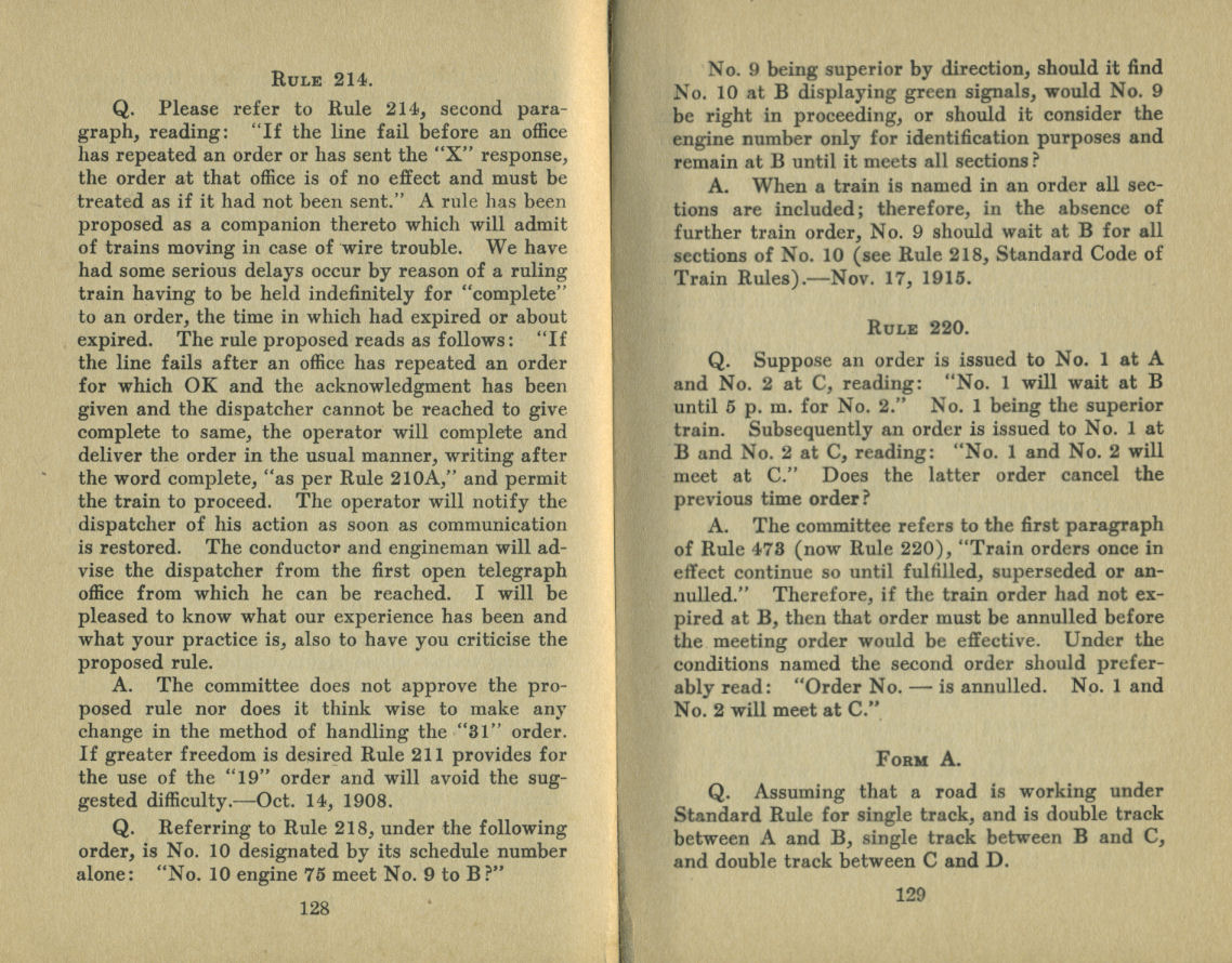 Standard Train Rule Examination