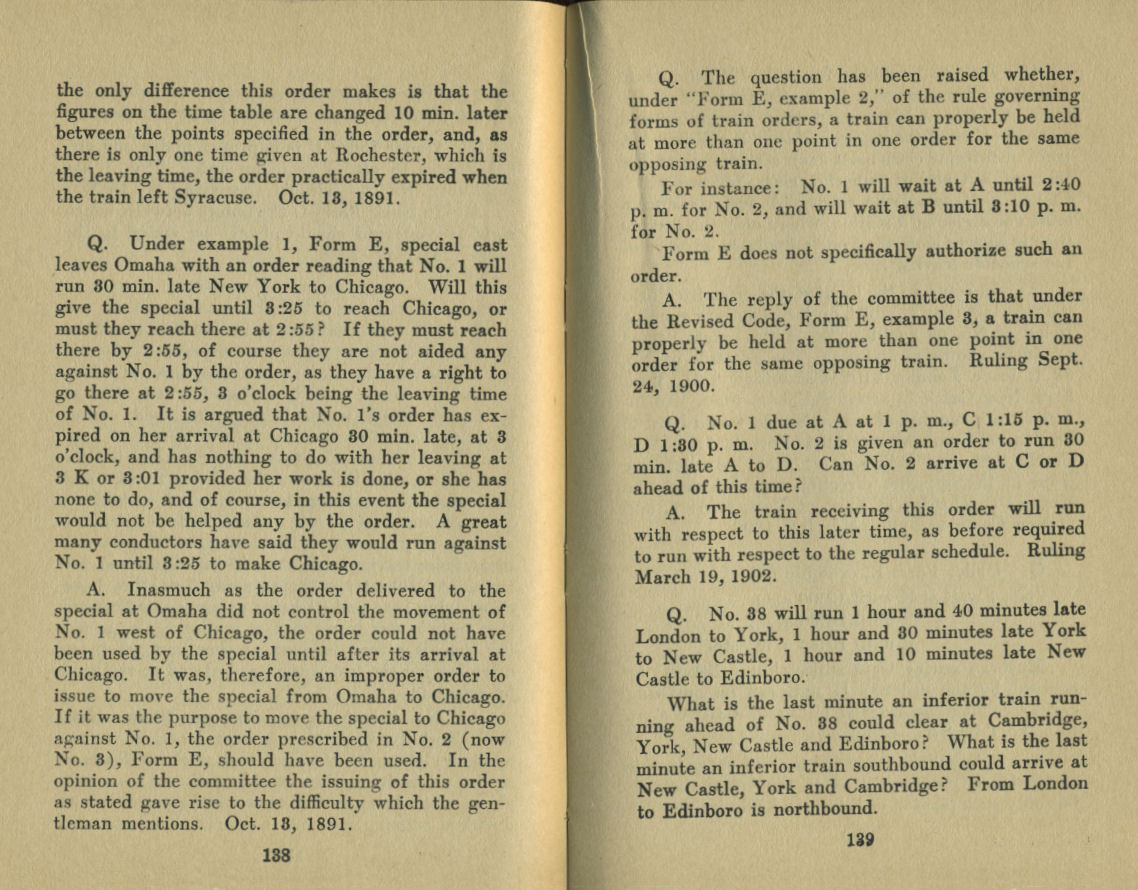 Standard Train Rule Examination