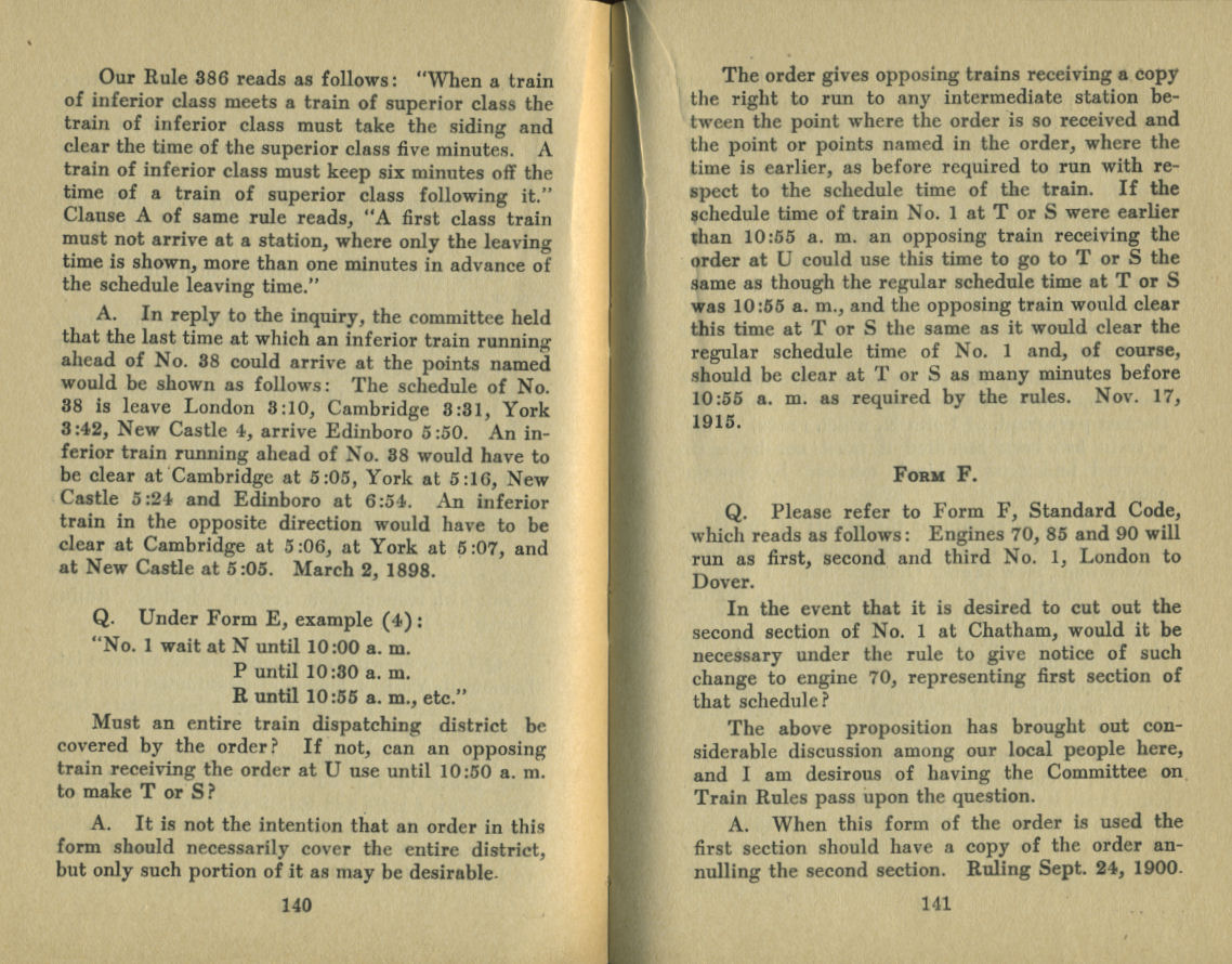 Standard Train Rule Examination