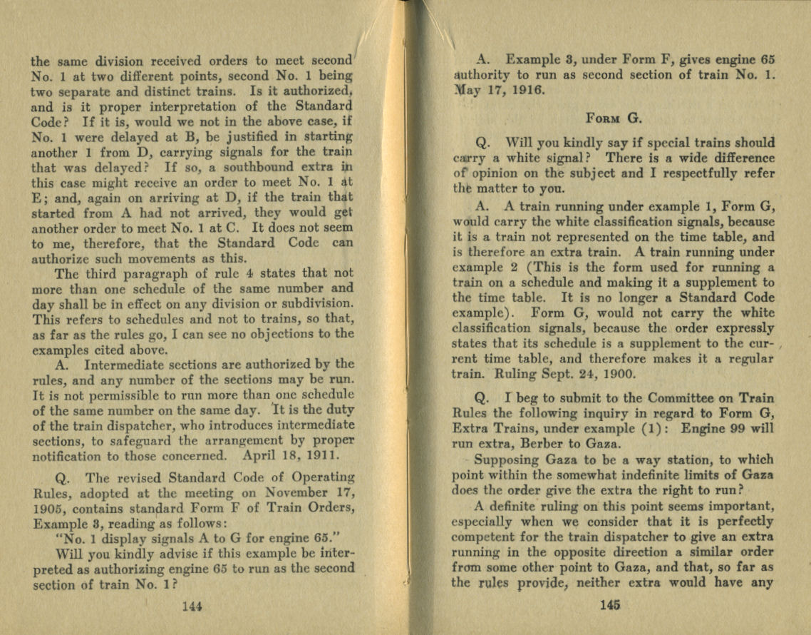 Standard Train Rule Examination