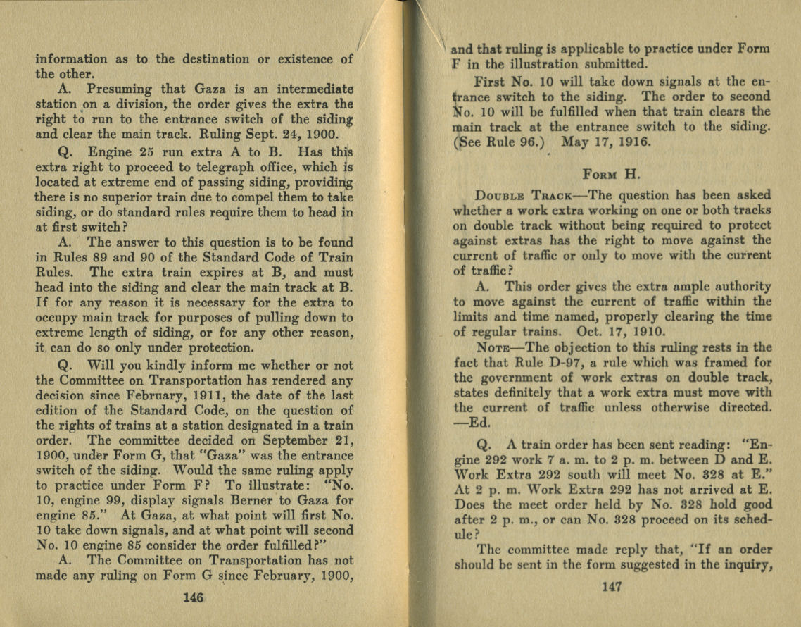 Standard Train Rule Examination