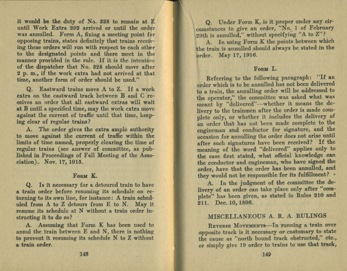 Standard Train Rule Examination