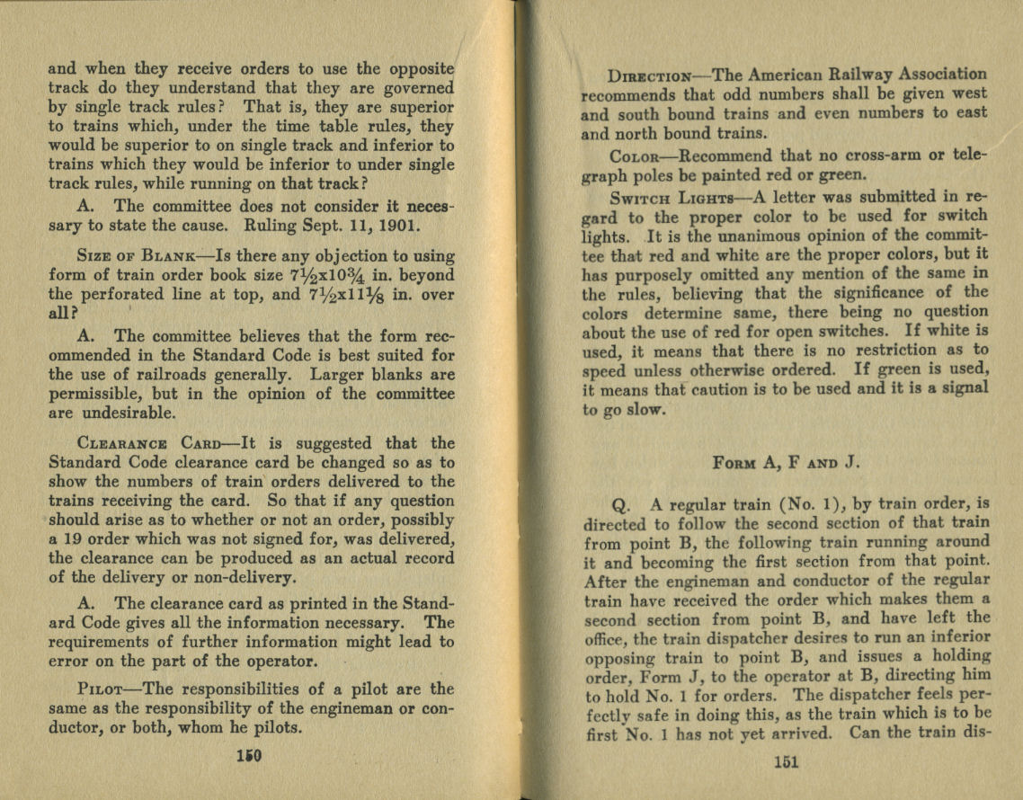 Standard Train Rule Examination