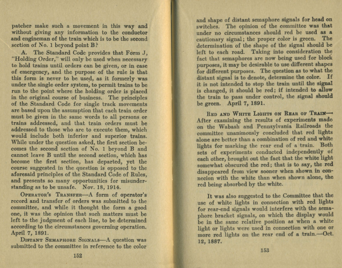 Standard Train Rule Examination