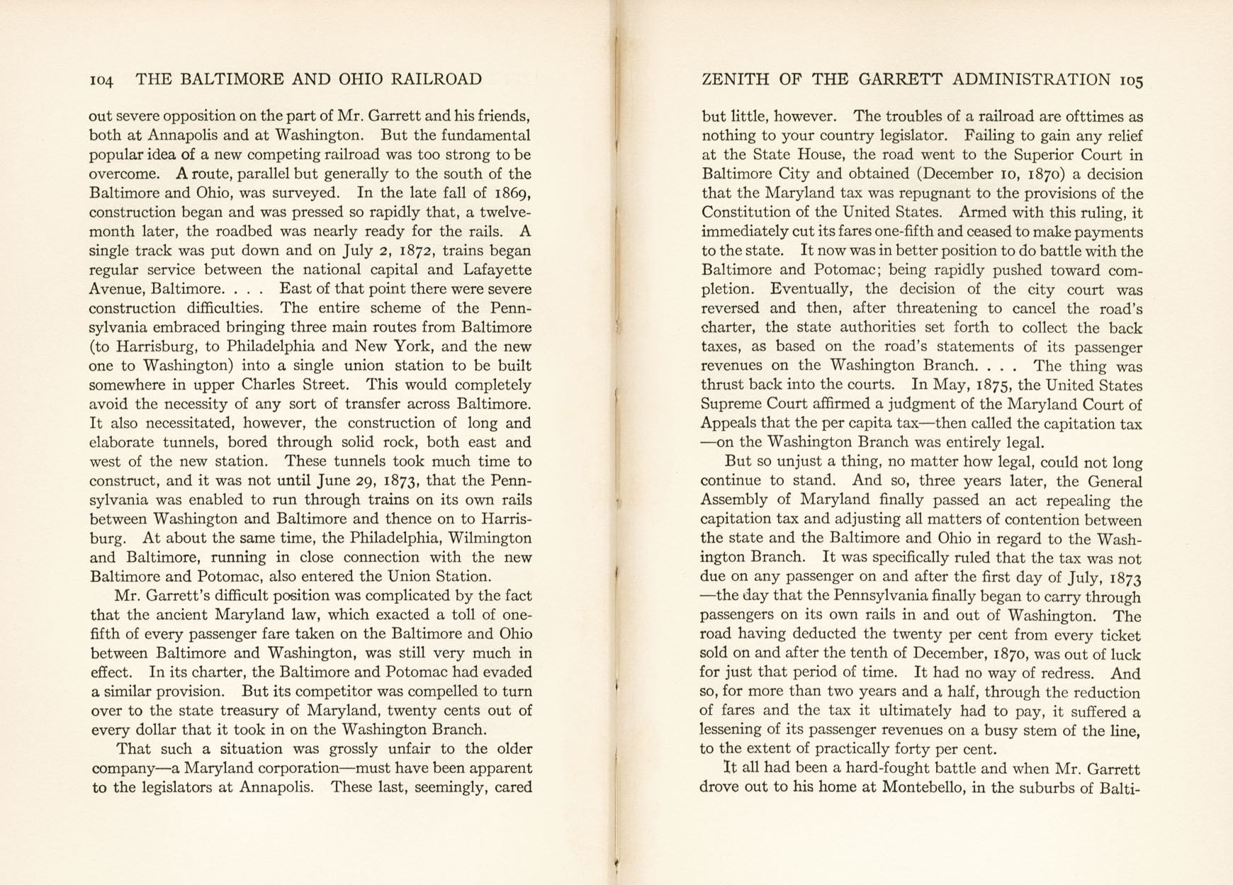 Hungerford, Story of the B&O