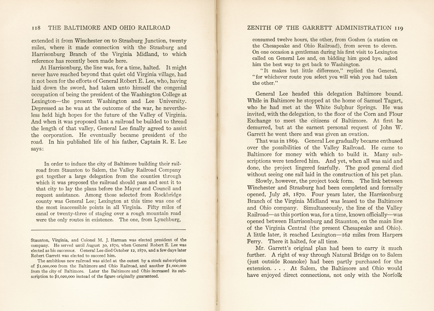 Hungerford, Story of the B&O