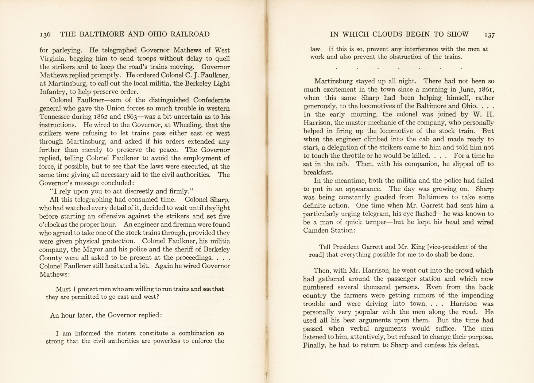 Hungerford, Story of the B&O