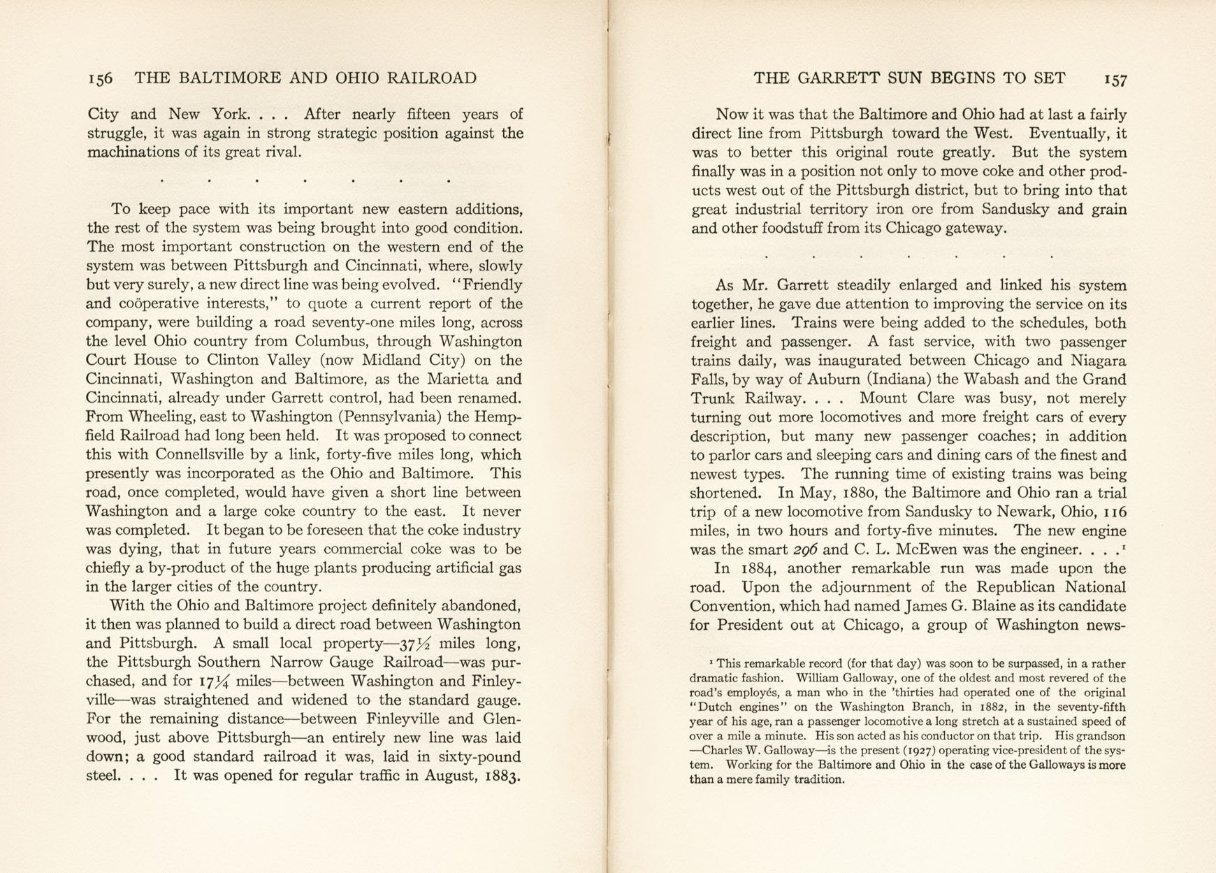 Hungerford, Story of the B&O