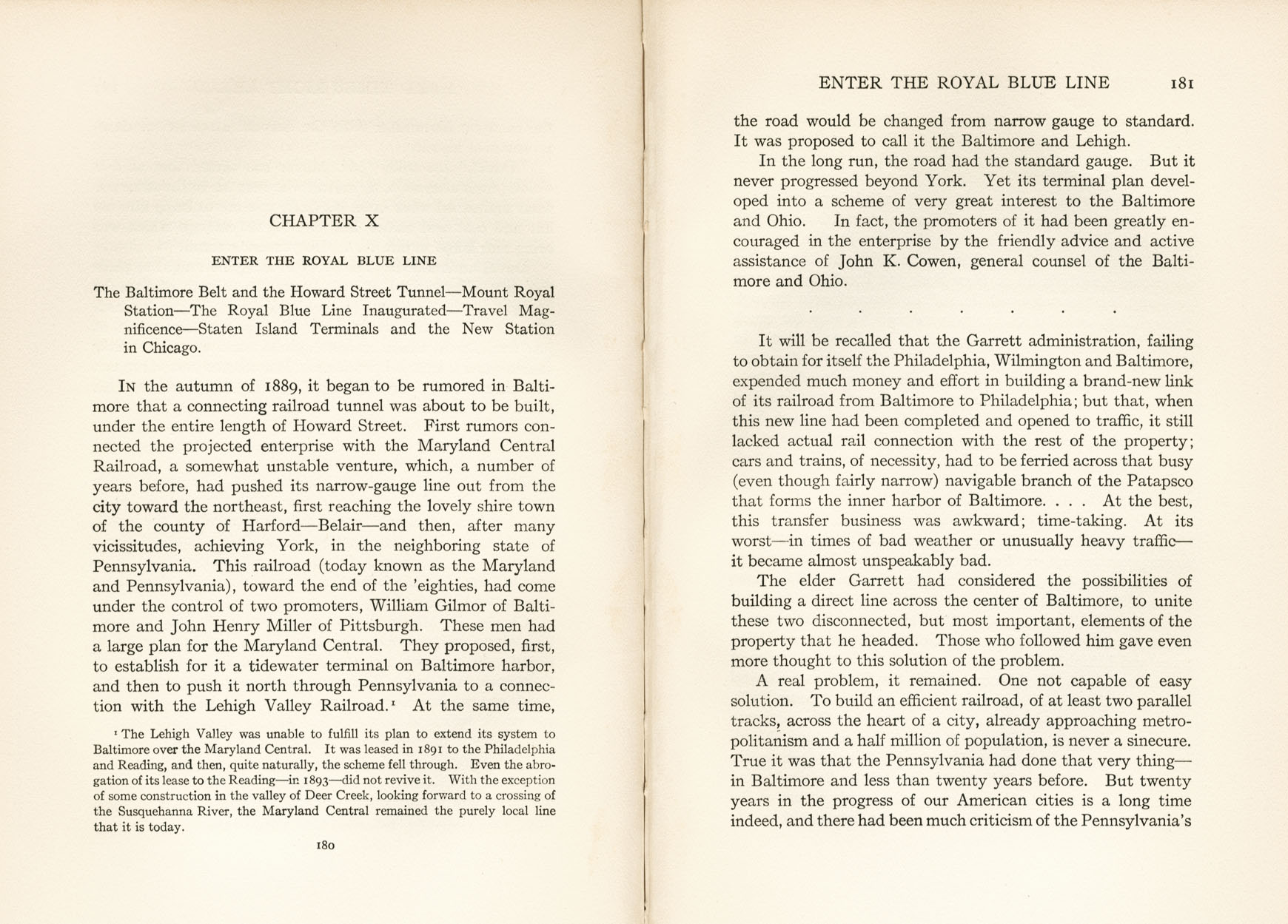 Hungerford, Story of the B&O