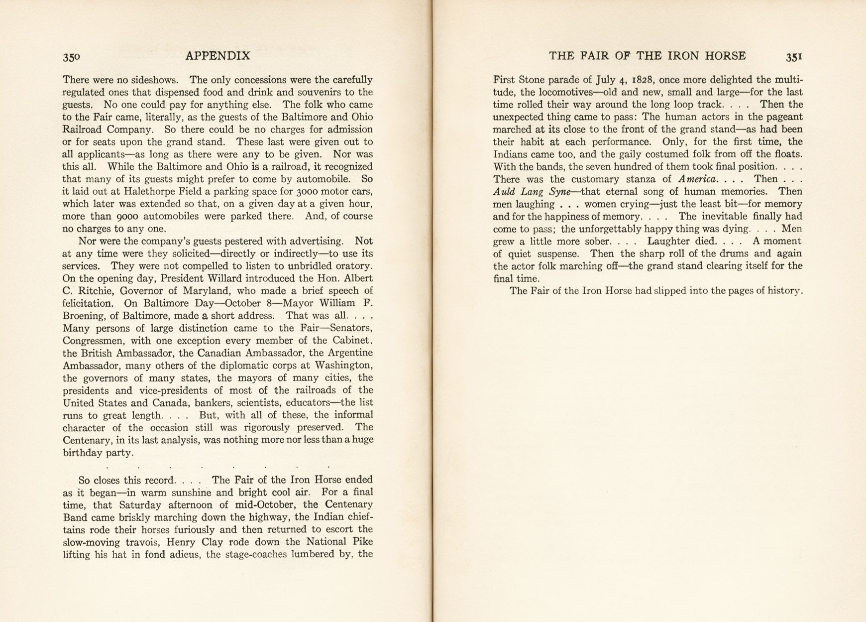 Hungerford, Story of the B&O