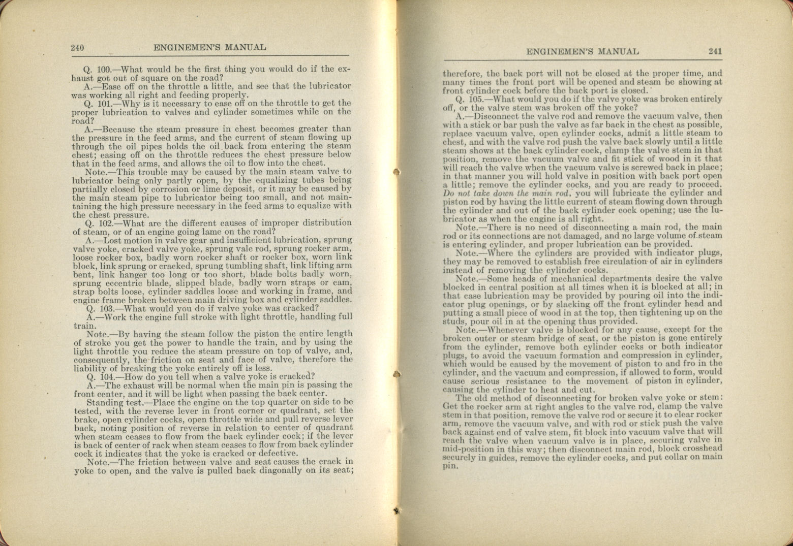 Enginemen's Manual