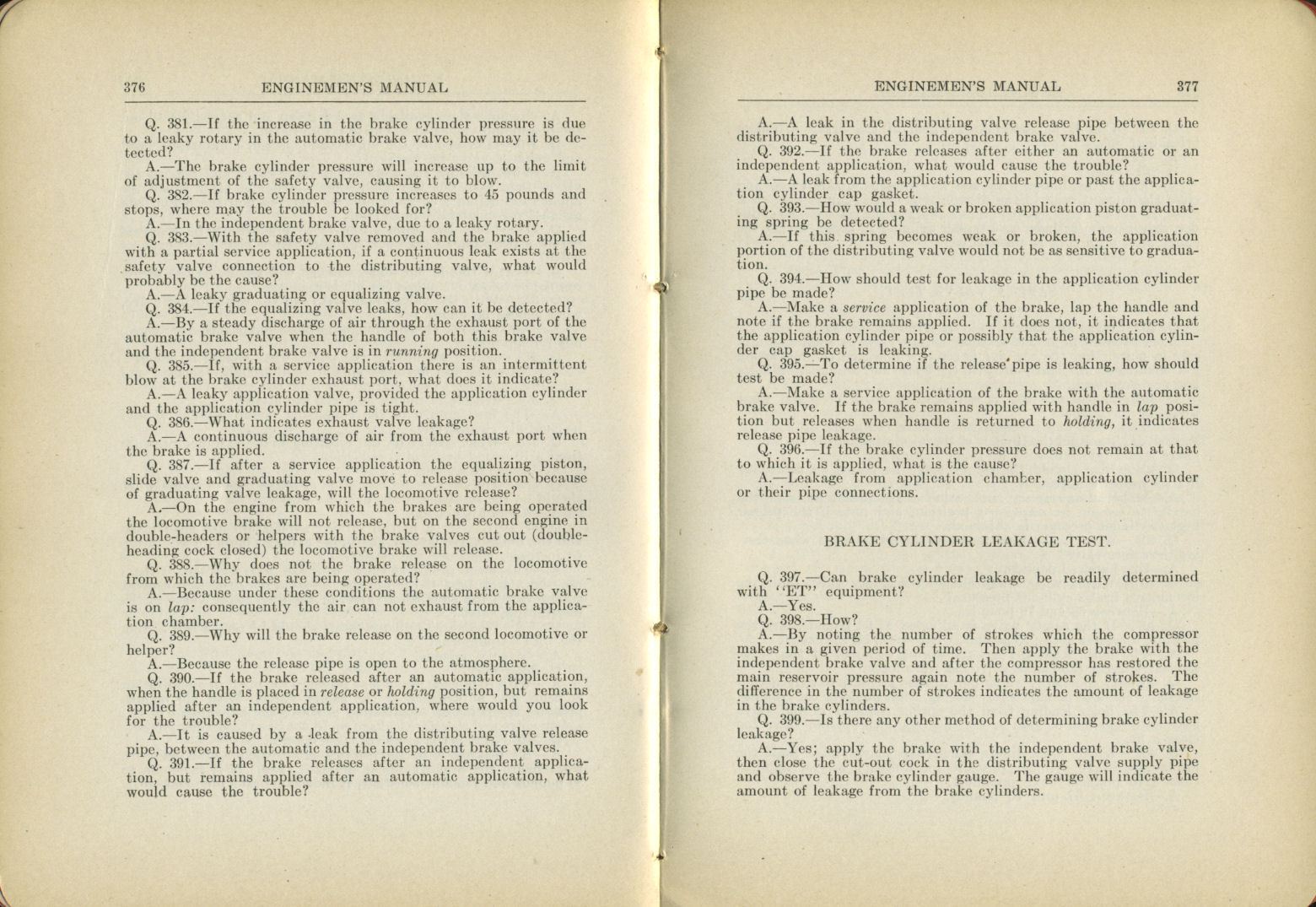 Enginemen's Manual