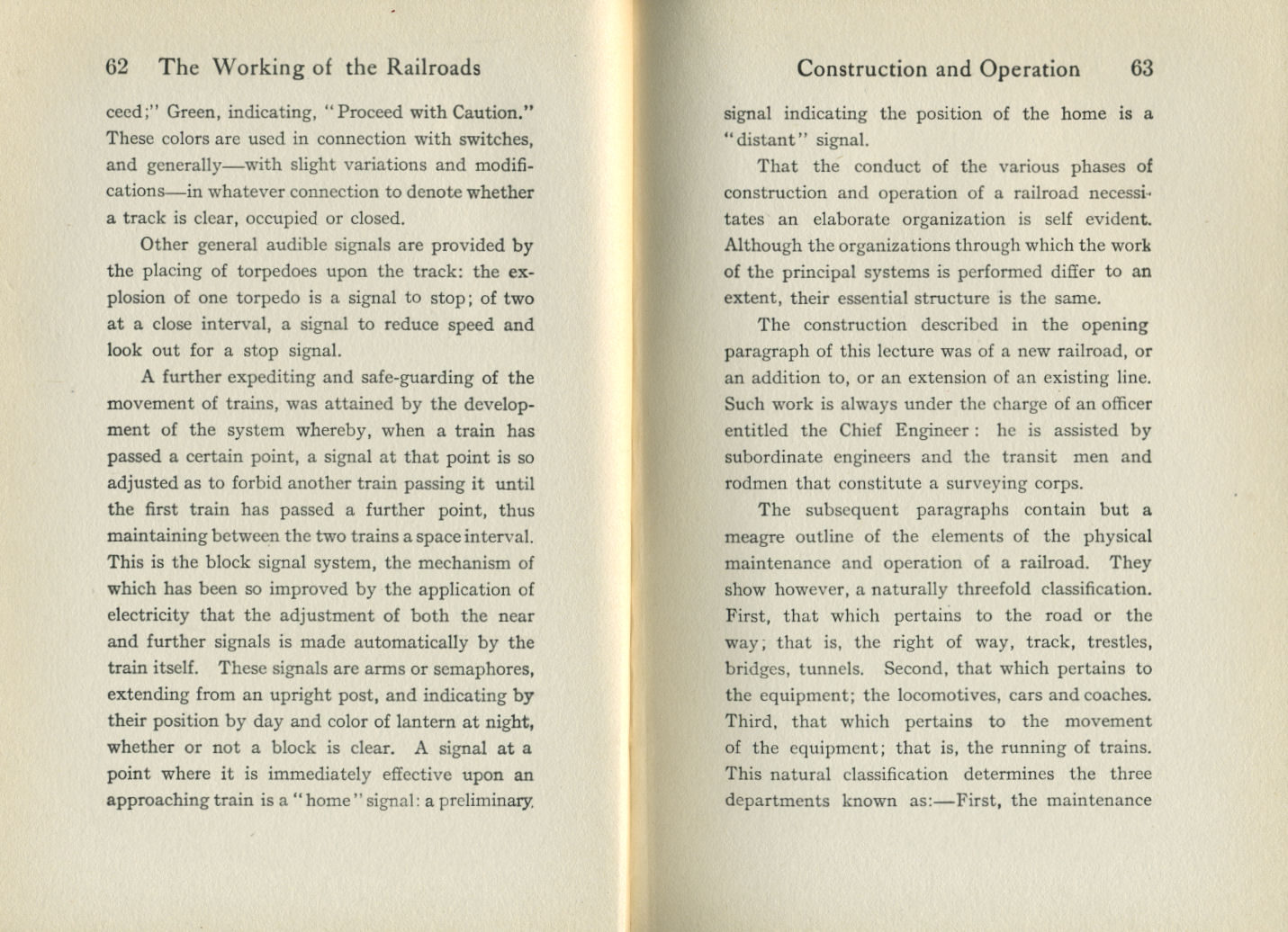 Working of the Railroads