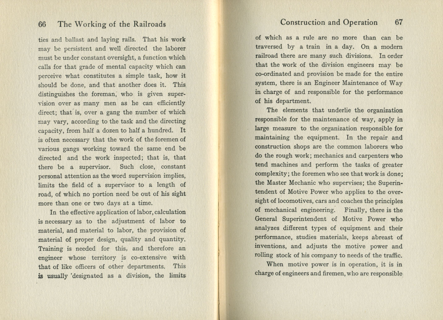 Working of the Railroads