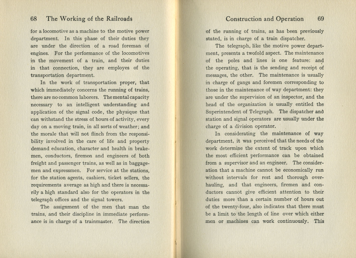 Working of the Railroads