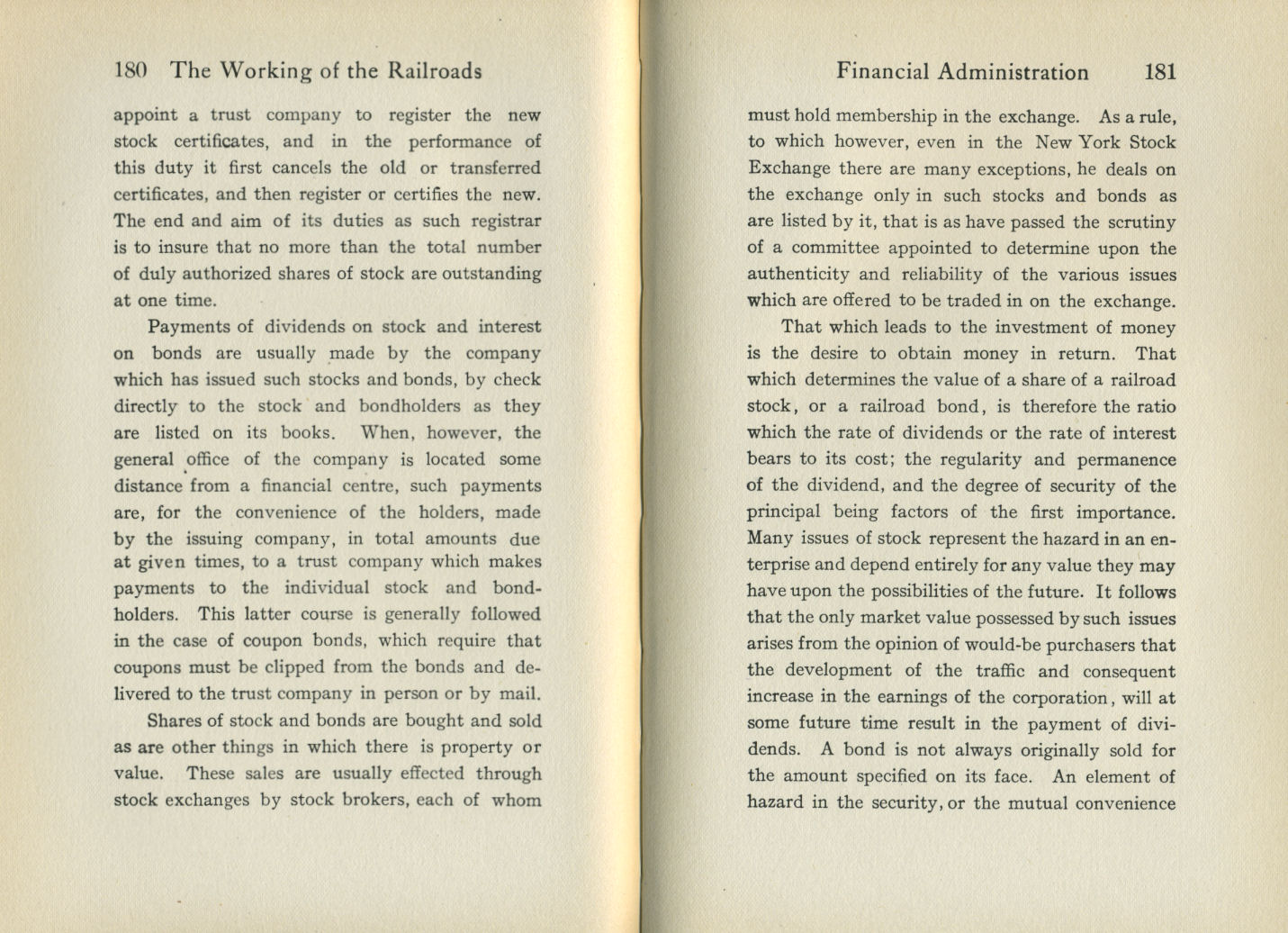 Working of the Railroads