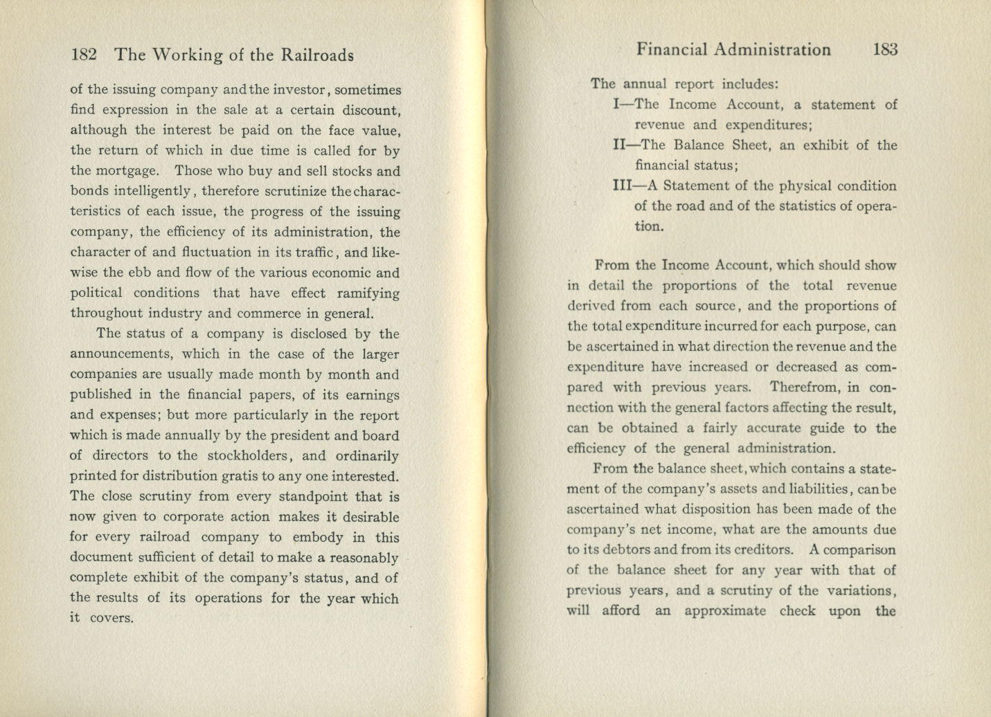 Working of the Railroads
