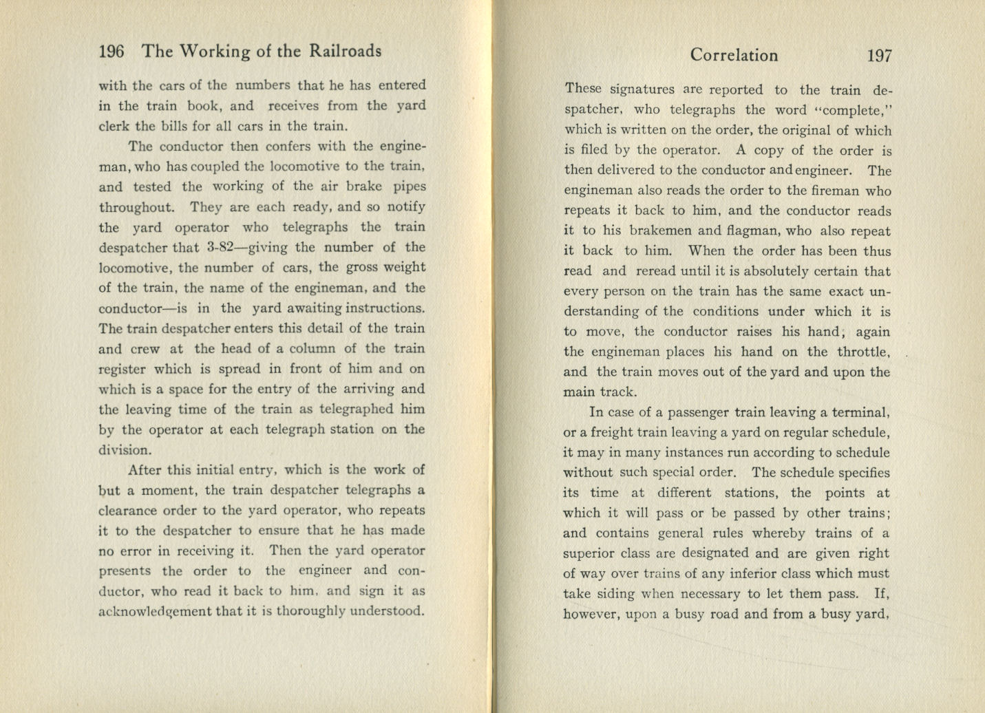 Working of the Railroads